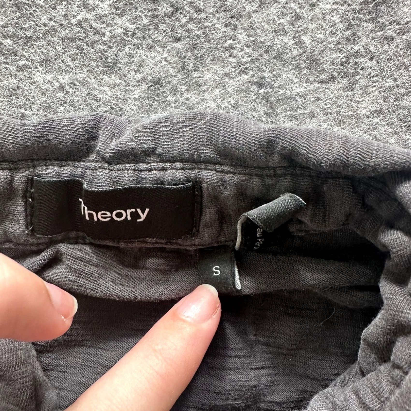 Theory Theory Shirt Mens S Gray Collared Button Polo Cotton Jersey Lightweight Size US S / EU 44-46 / 1 - 5 Thumbnail