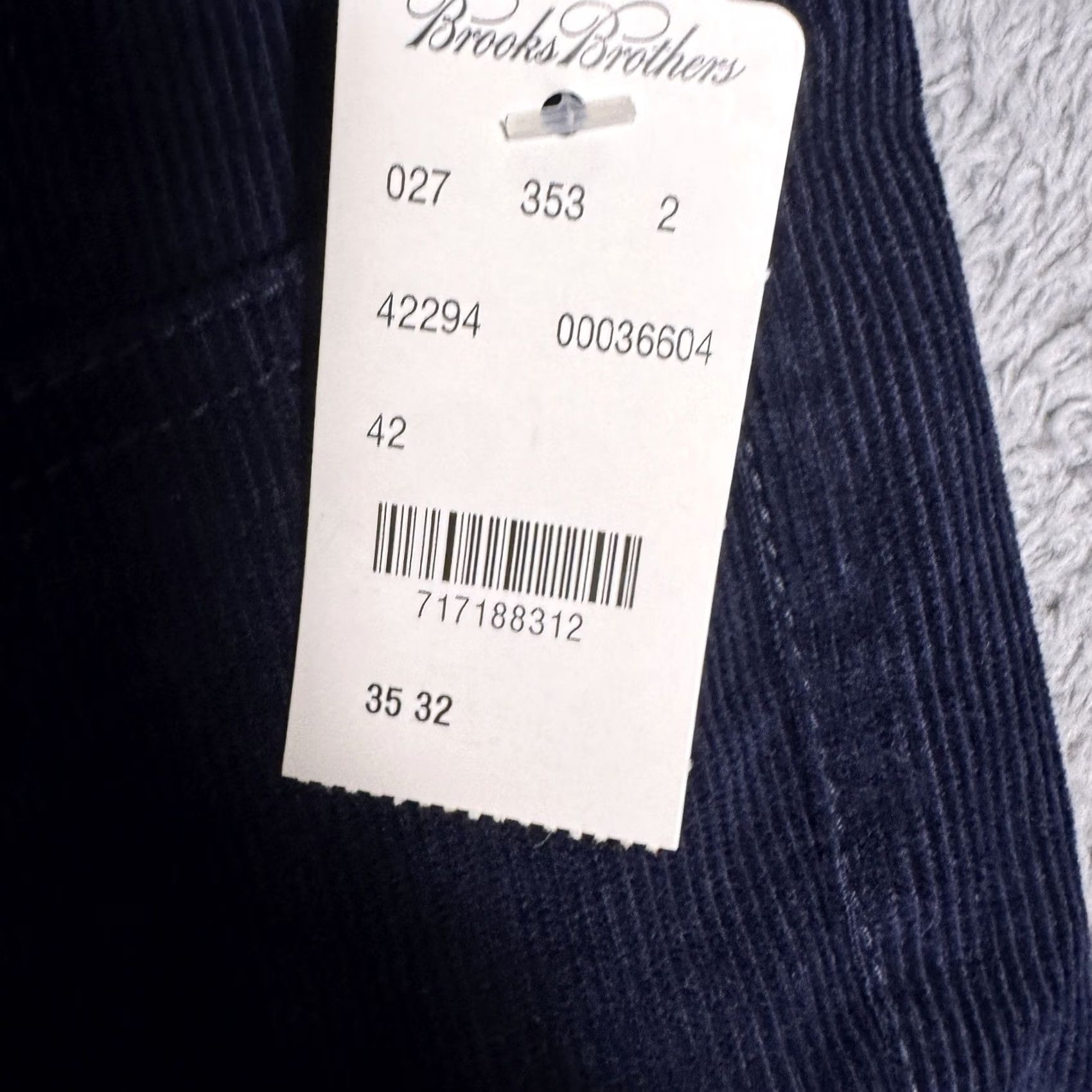 Brooks Brothers Brooks Brothers Pants Mens 35x32 Corduroy Slim Trouser Chino 5 Pocket Blue Size US 35 - 4 Thumbnail
