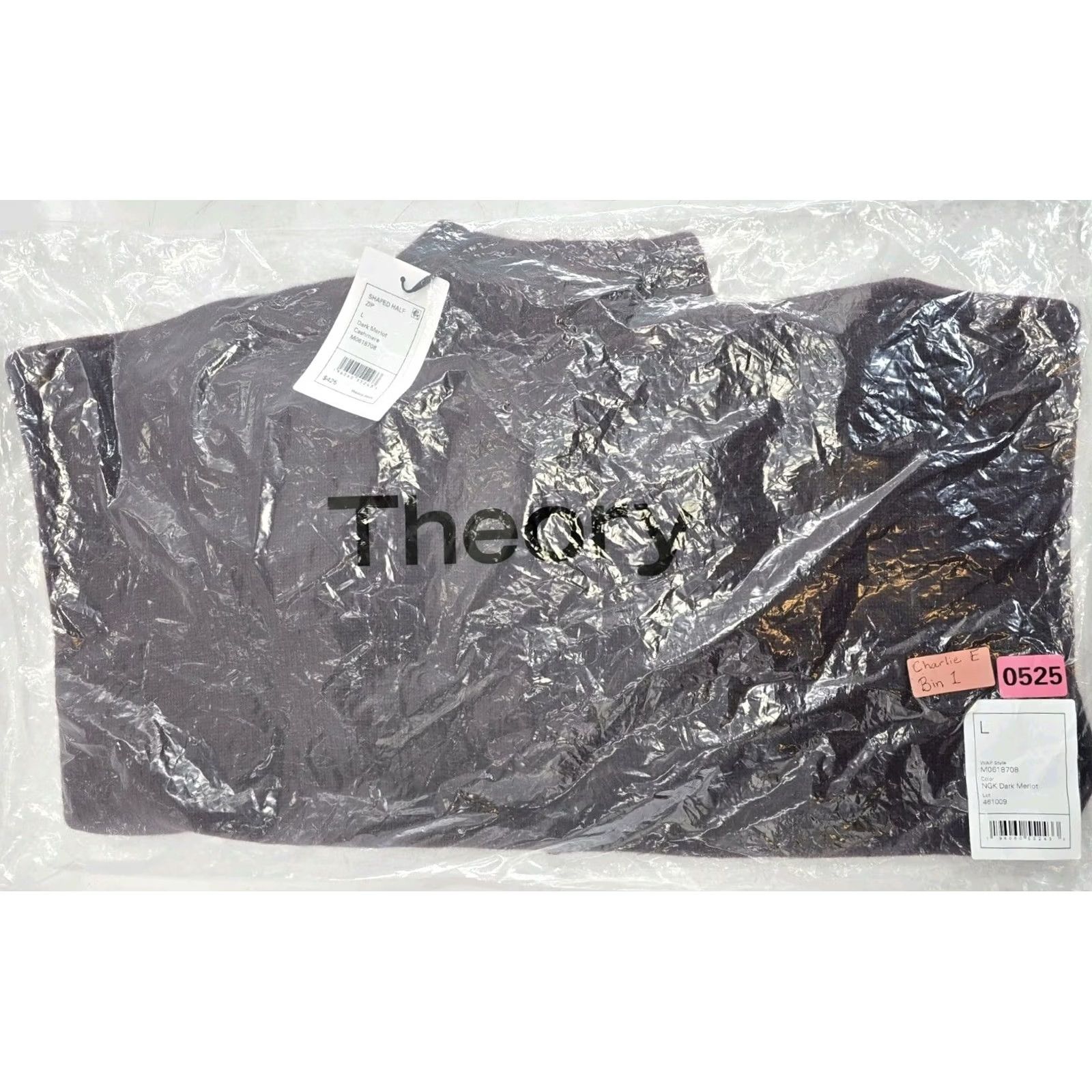 Theory Theory Half-Zip Sweater - Dark Merlot Cashmere NGK - Large - Wool/Knits - Women's Pullover Size L / US 10 / IT 46 - 2 Thumbnail