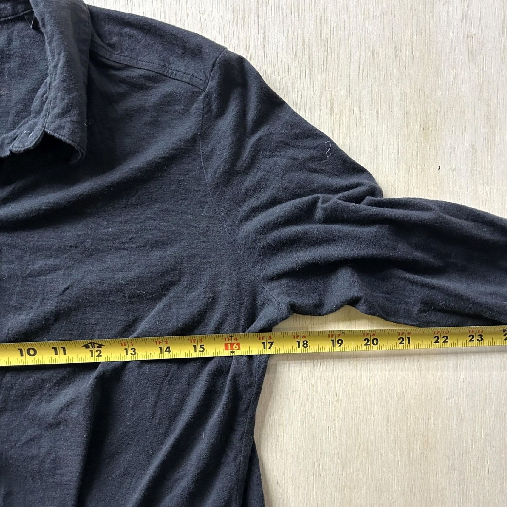 Theory Theory Shirt Womens Large Black Solid Long Sleeve Button Up Casual Lightweight Size L / US 10 / IT 46 - 5 Thumbnail