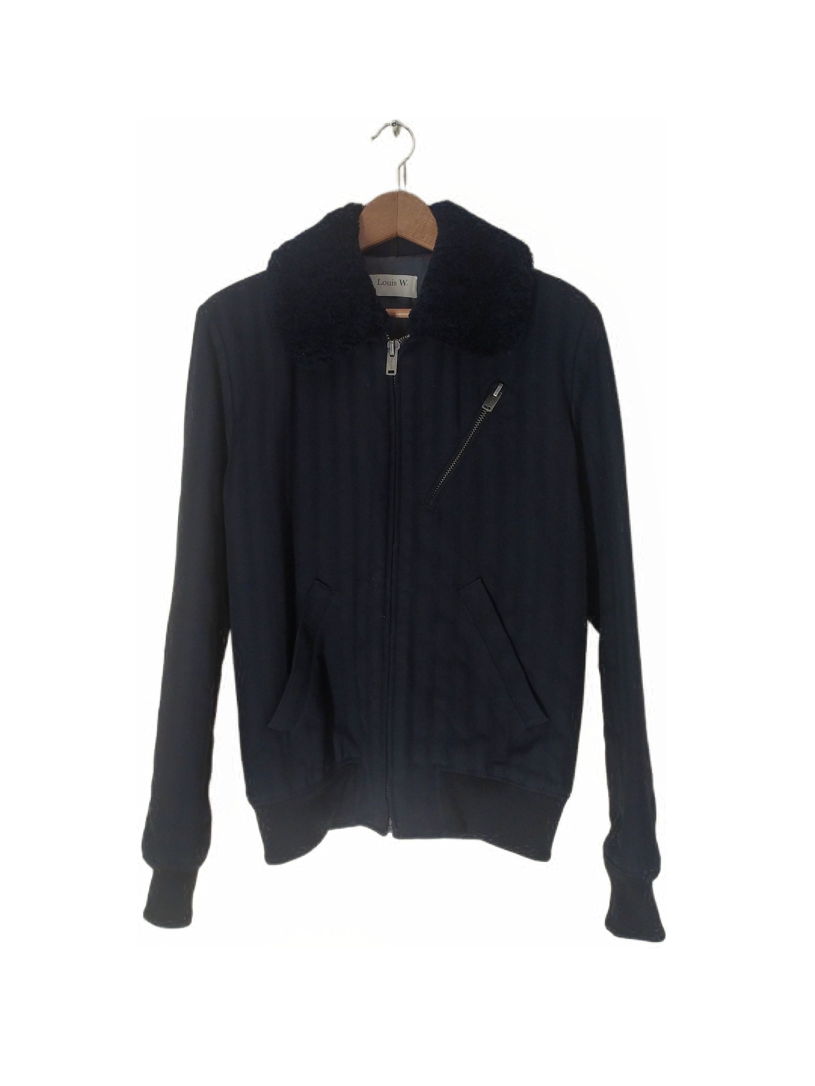 Louis W. x APC jacket with shearling collar