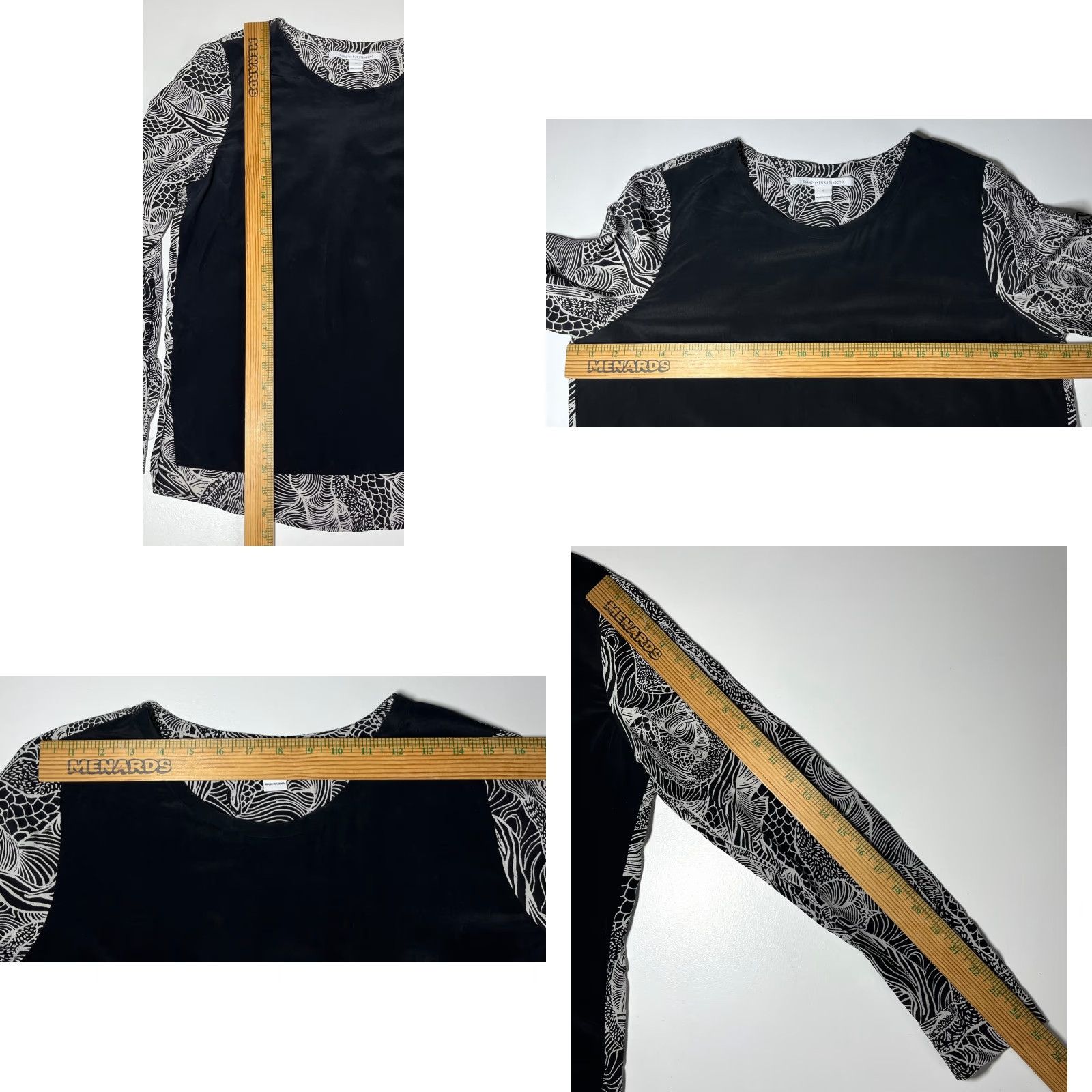 Diane von Furstenberg Diane von Furstenberg Louisa Long Sleeve Silk Top Sz 12 Blouse Women Short Sleeve? Size XL / US 12-14 / IT 48-50 - 9 Thumbnail