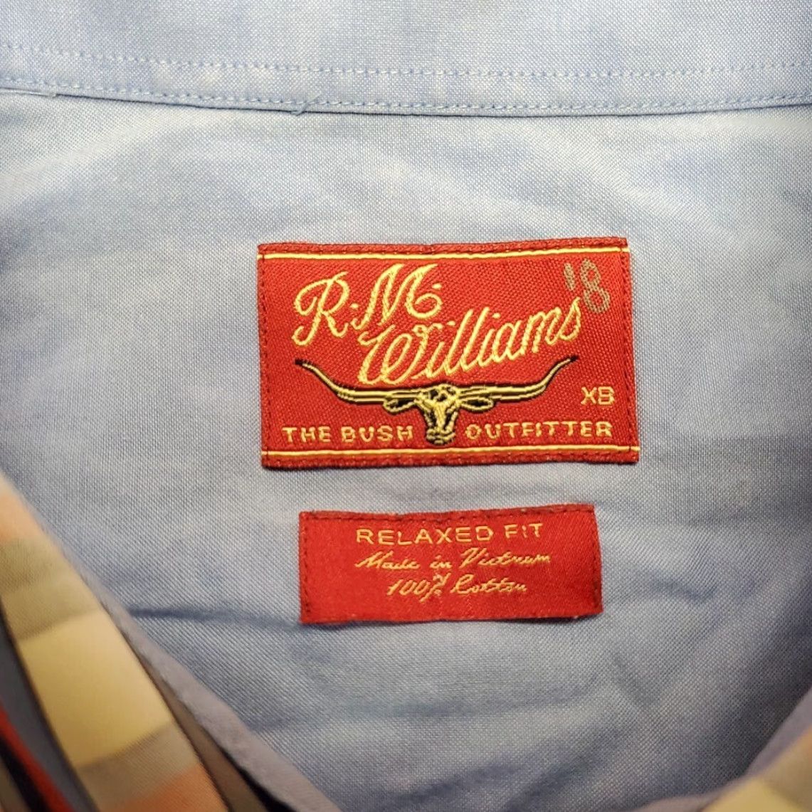 Vintage RM Williams Shirt Mens Big 1X Red Blue Plaid Relaxed Fit Short Sleeve Bush Outfitter Button-Up Casual Cotton Size US XL / EU 56 / 4 - 3 Thumbnail