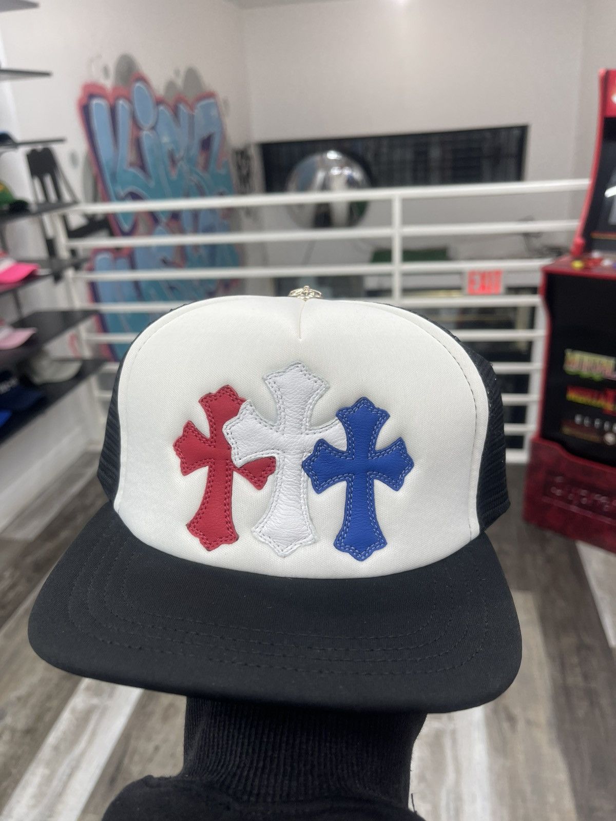 Chrome Hearts Chrome Hearts Trucker Hat (red/white/blue) Size 30 - 1 Thumbnail