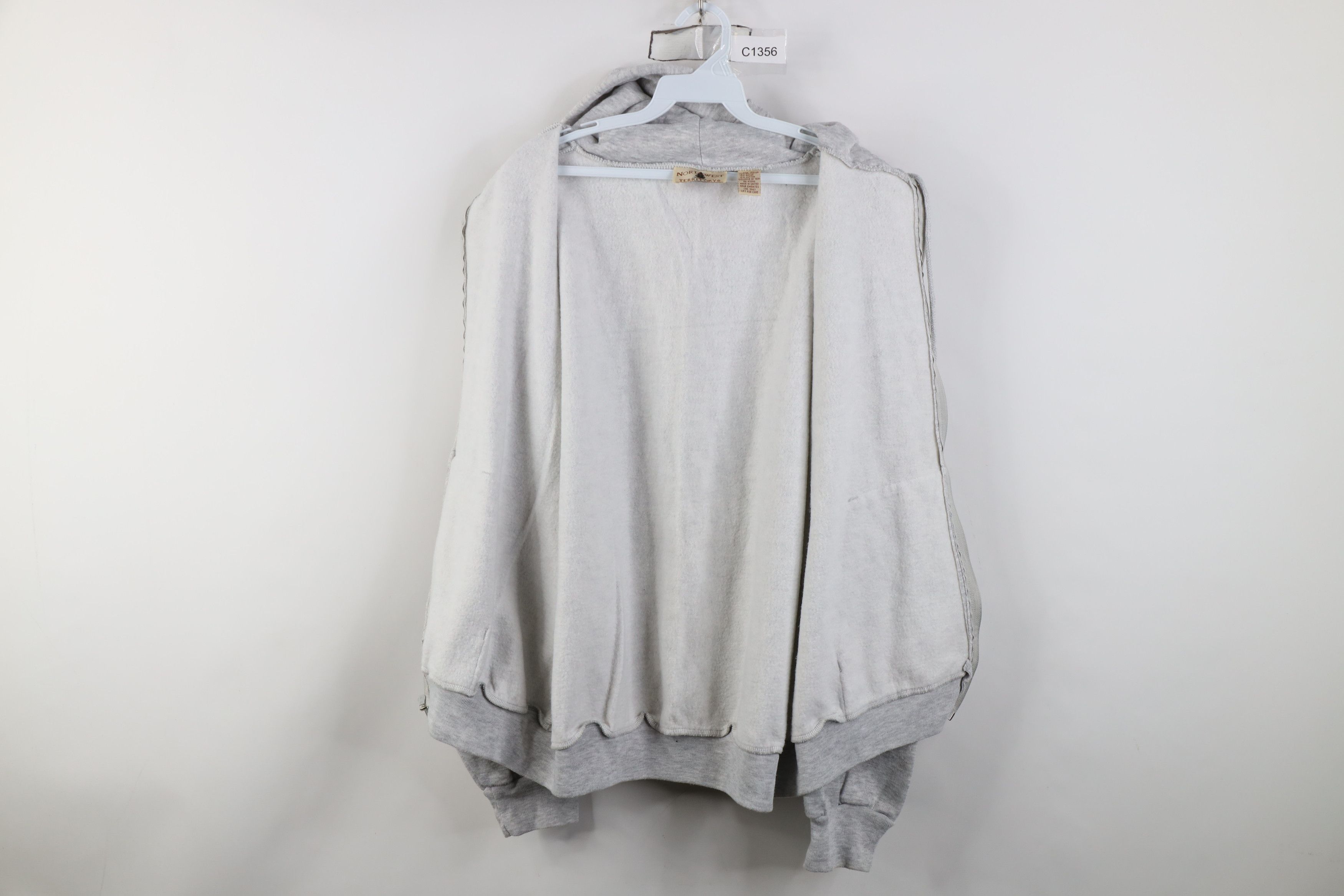 Vintage Vintage 90s Streetwear Hoodie Sweatshirt Heather Gray Size US XL / EU 56 / 4 - 9 Thumbnail