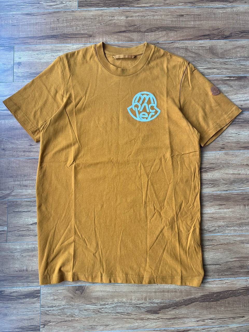Moncler Moncler Garment-Washed T-Shirt Orange SS24 Collection Size US L / EU 52-54 / 3 - 1 Thumbnail