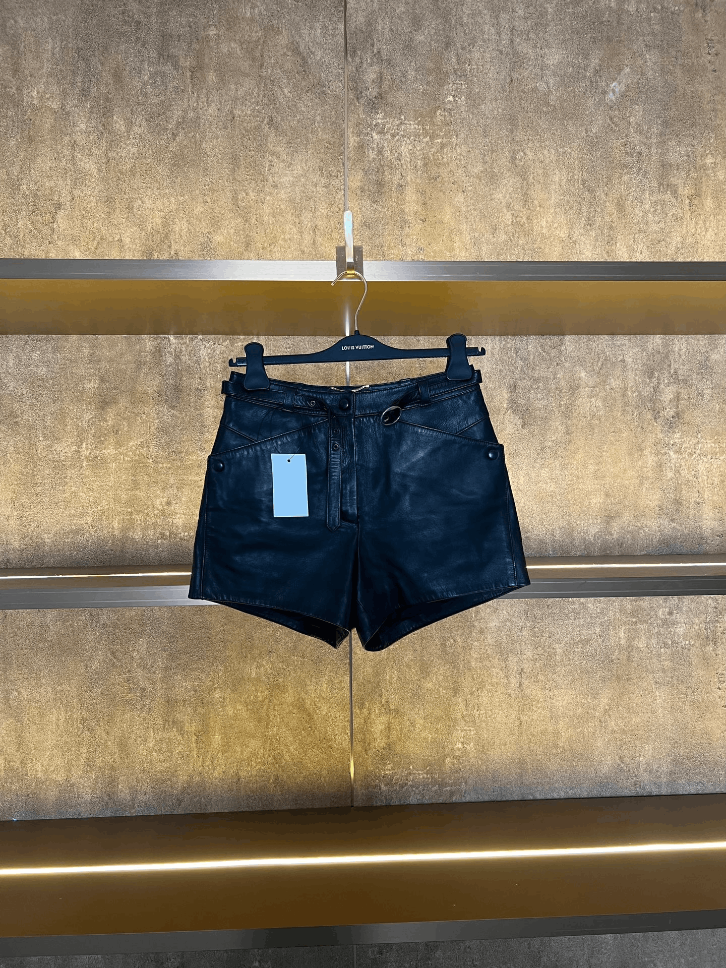 Saint Laurent Paris SLP Lambskin Leather Shorts Size 36" / US 14 / IT 50 - 1 Thumbnail