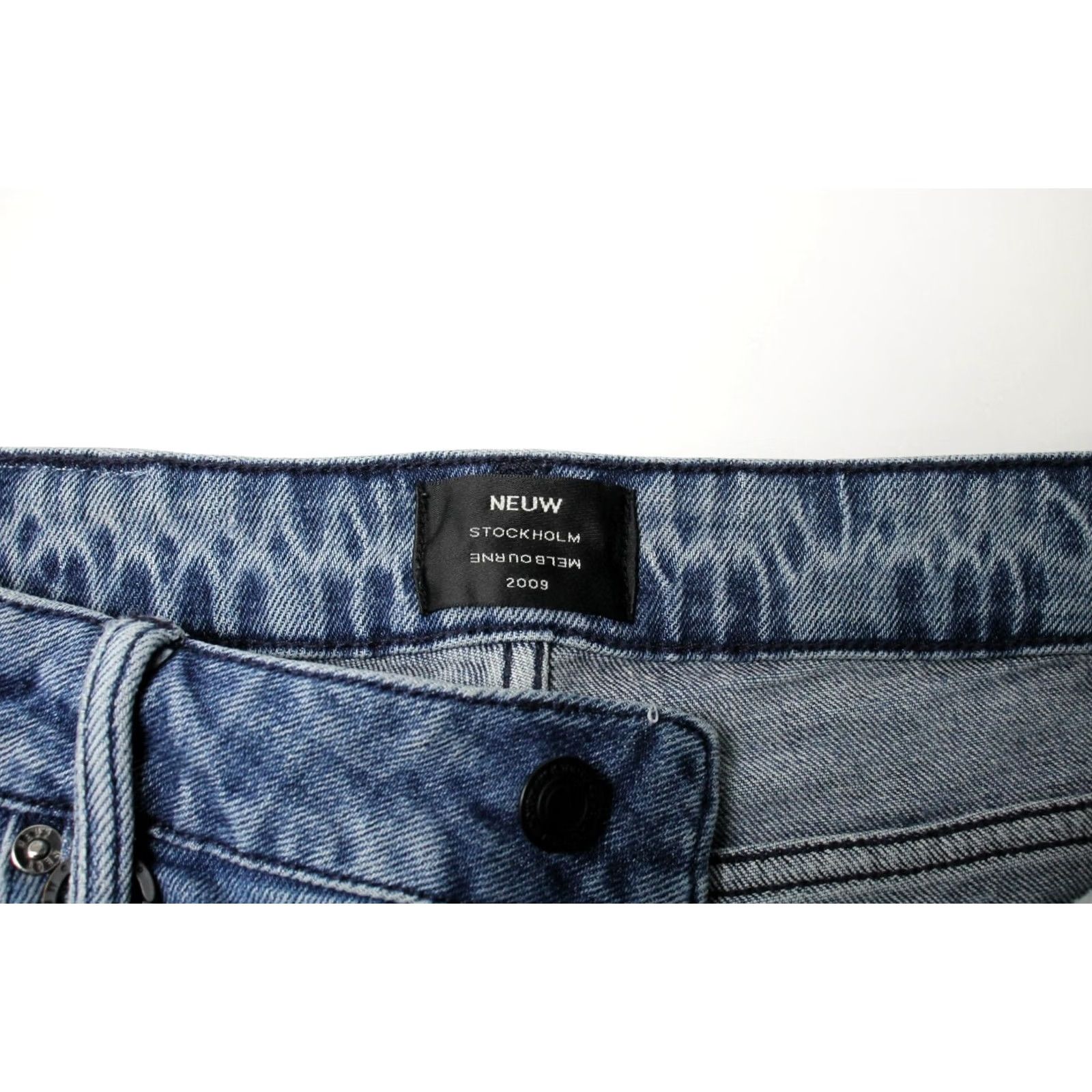 Vintage Neuw Iggy Skinny Jeans Men's W32/L34 Faded Blue Whiskers Buttoned Size US 32 / EU 48 - 6 Thumbnail