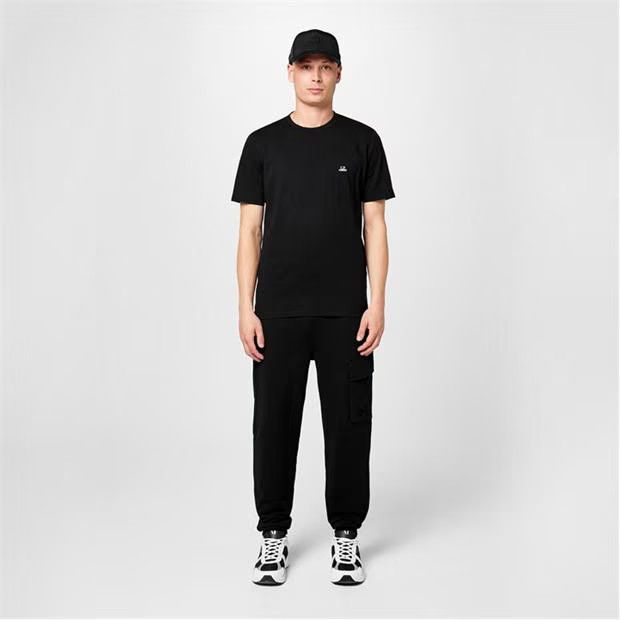 C.P. Company o1y1224 Logo Crewneck T-Shirt in Black Size US L / EU 52-54 / 3 - 6 Thumbnail