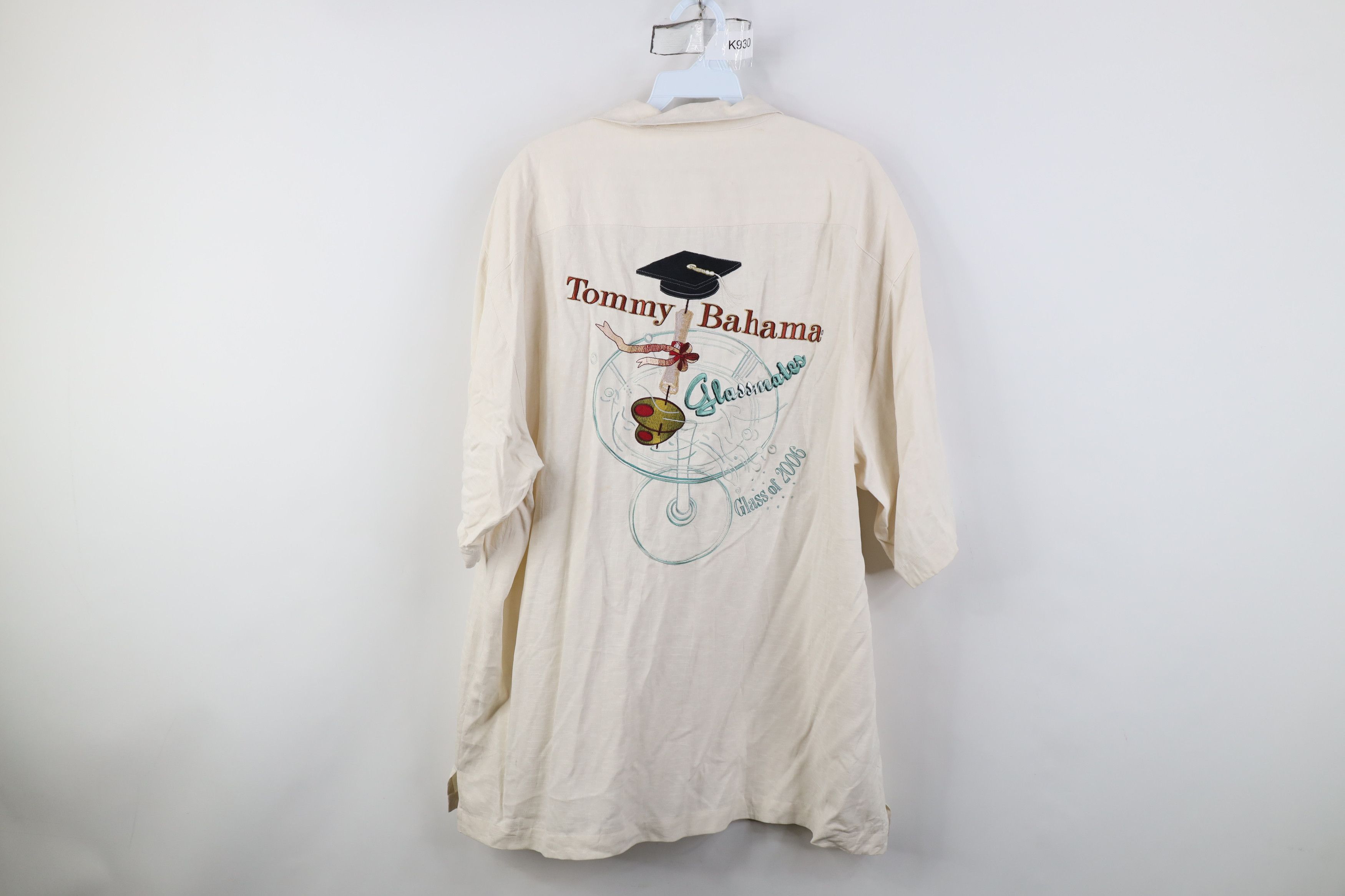 Tommy Bahama Vintage Y2K Tommy Bahama Looped Collar Button Shirt Cream Size US XL / EU 56 / 4 - 1 Thumbnail