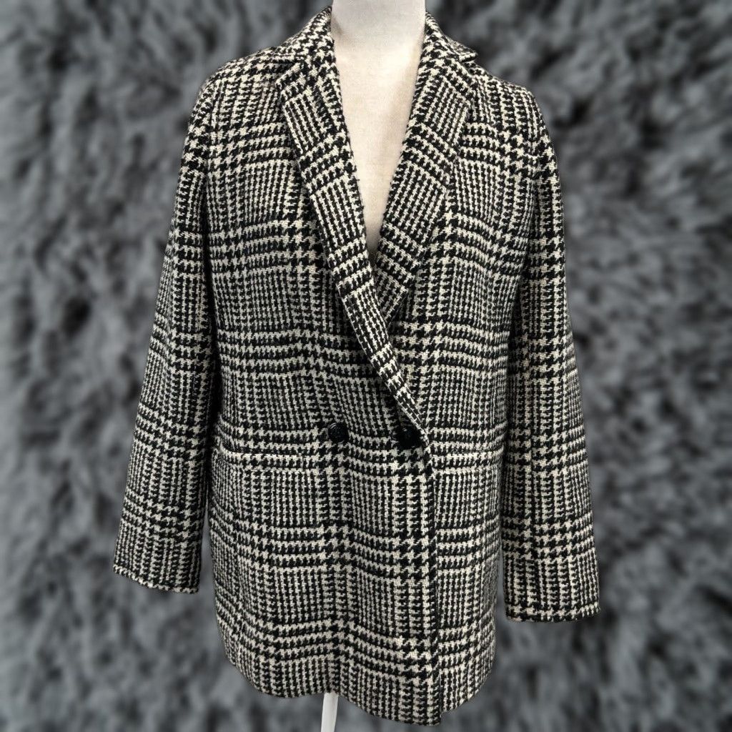 Talbots VINTAGE Talbots Wool Blend Houndstooth Jacket Women Regular Size 8 Fall Winter Plaid City Preppy Size M / US 6-8 / IT 42-44 - 1 Thumbnail