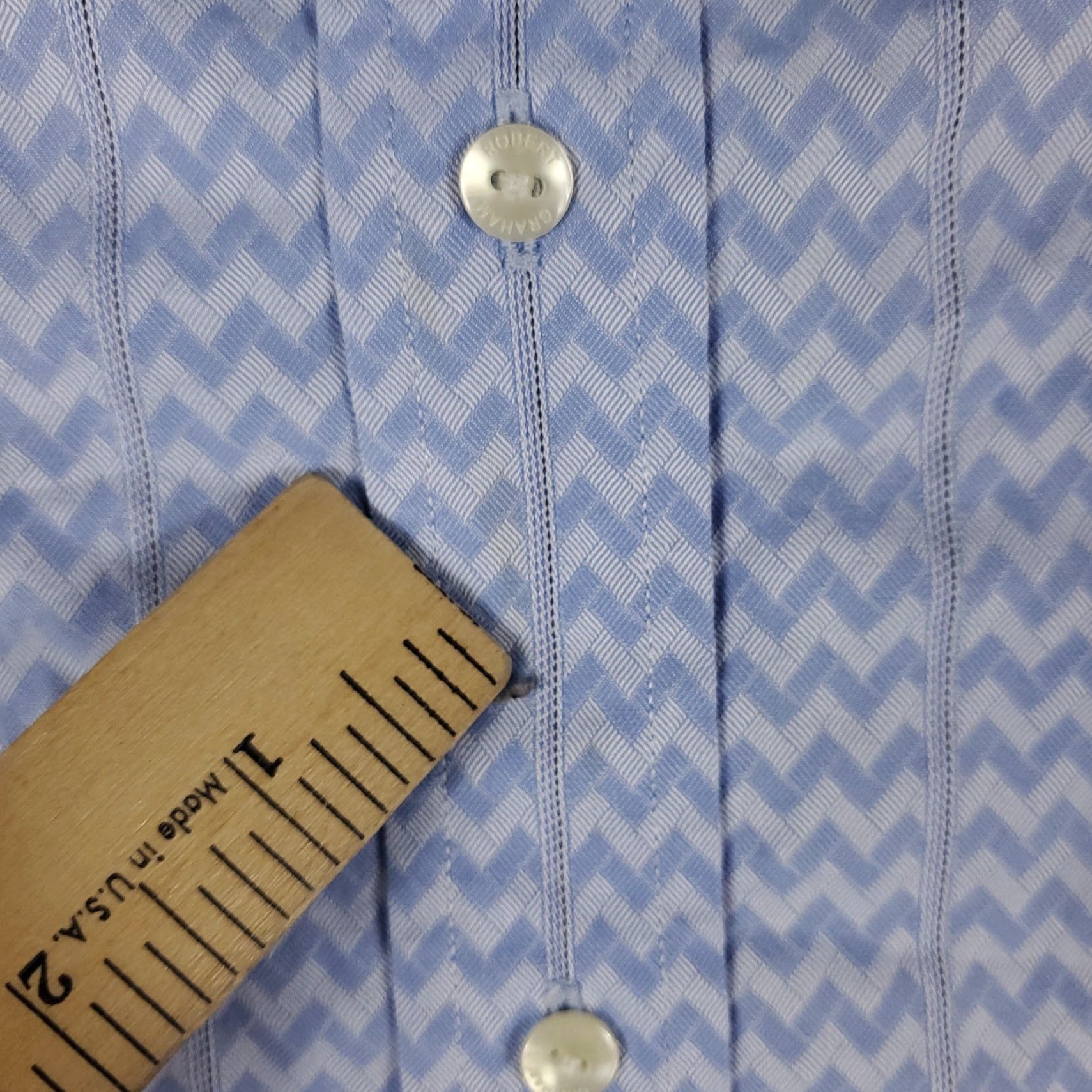 Robert Graham Robert Graham Shirt Mens XL Blue Button-Up Long Sleeve French Cuff Size US XL / EU 56 / 4 - 6 Thumbnail
