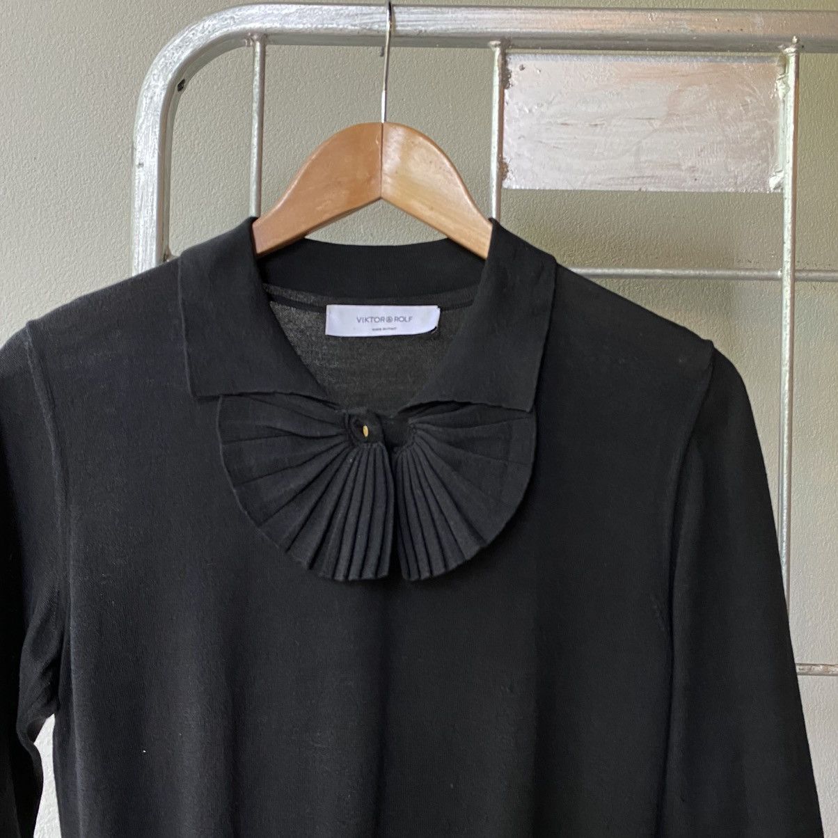 Viktor & Rolf VIKTOR& ROLF Black Semi-Sheer Knit Shirt Size XS / US 0-2 / IT 36-38 - 12 Thumbnail