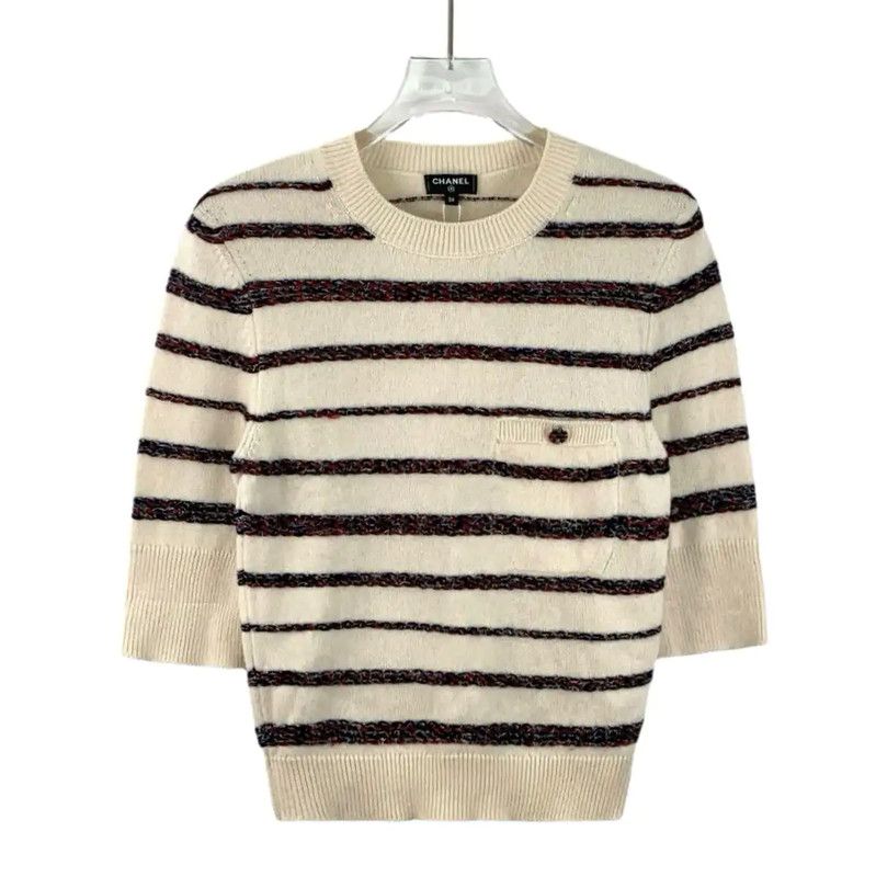 Chanel Chanel Colorblock Cashmere Pullover Sweater 0089 Size XS / US 0-2 / IT 36-38 - 1 Thumbnail