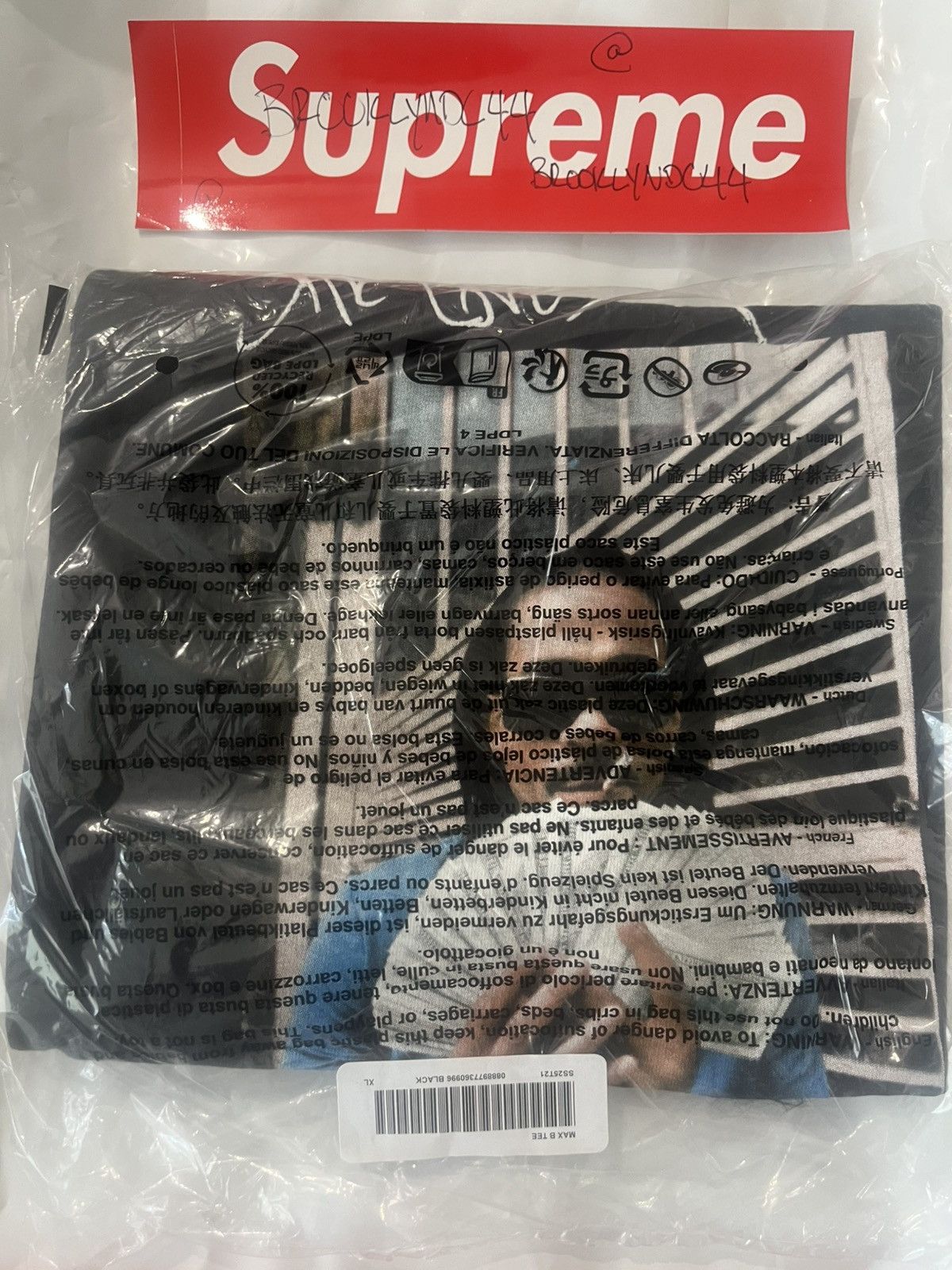 Supreme Supreme Araki Orchid Black T Shirt Long Sleeve USA XL