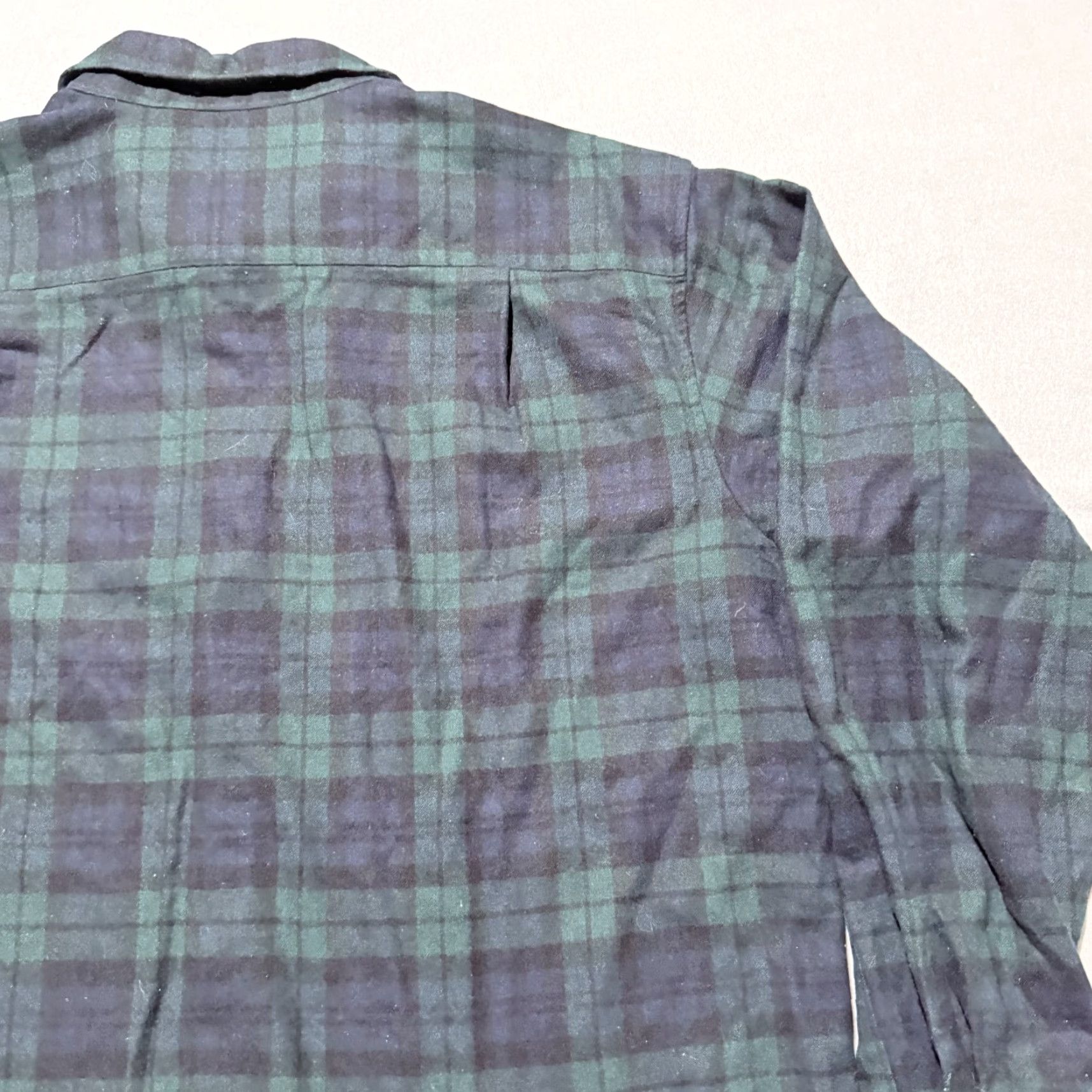 Pendleton VINTAGE Pendleton Shirt Men Wool Plaid Navy/Green Long Sleeve XL Long Size US XL / EU 56 / 4 - 6 Thumbnail