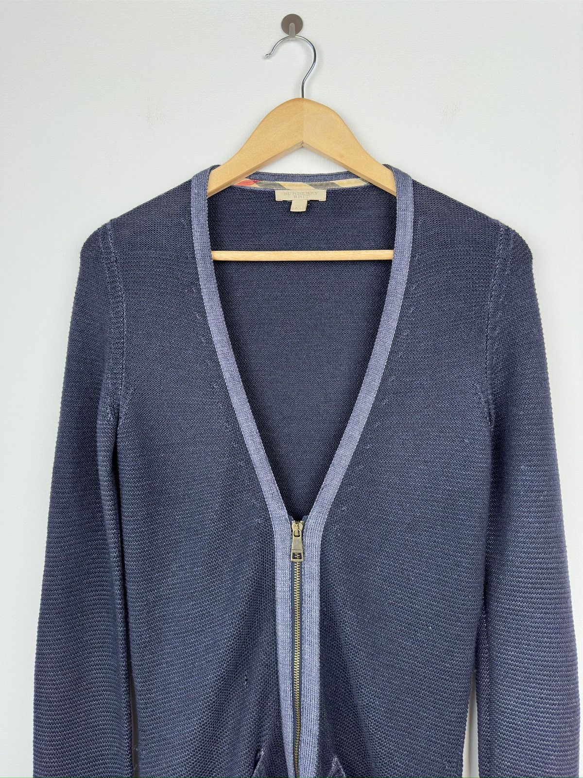 Burberry BURBERRY BRIT Wool Zip Sweater Long Cardigan Size XS / US 0-2 / IT 36-38 - 3 Thumbnail