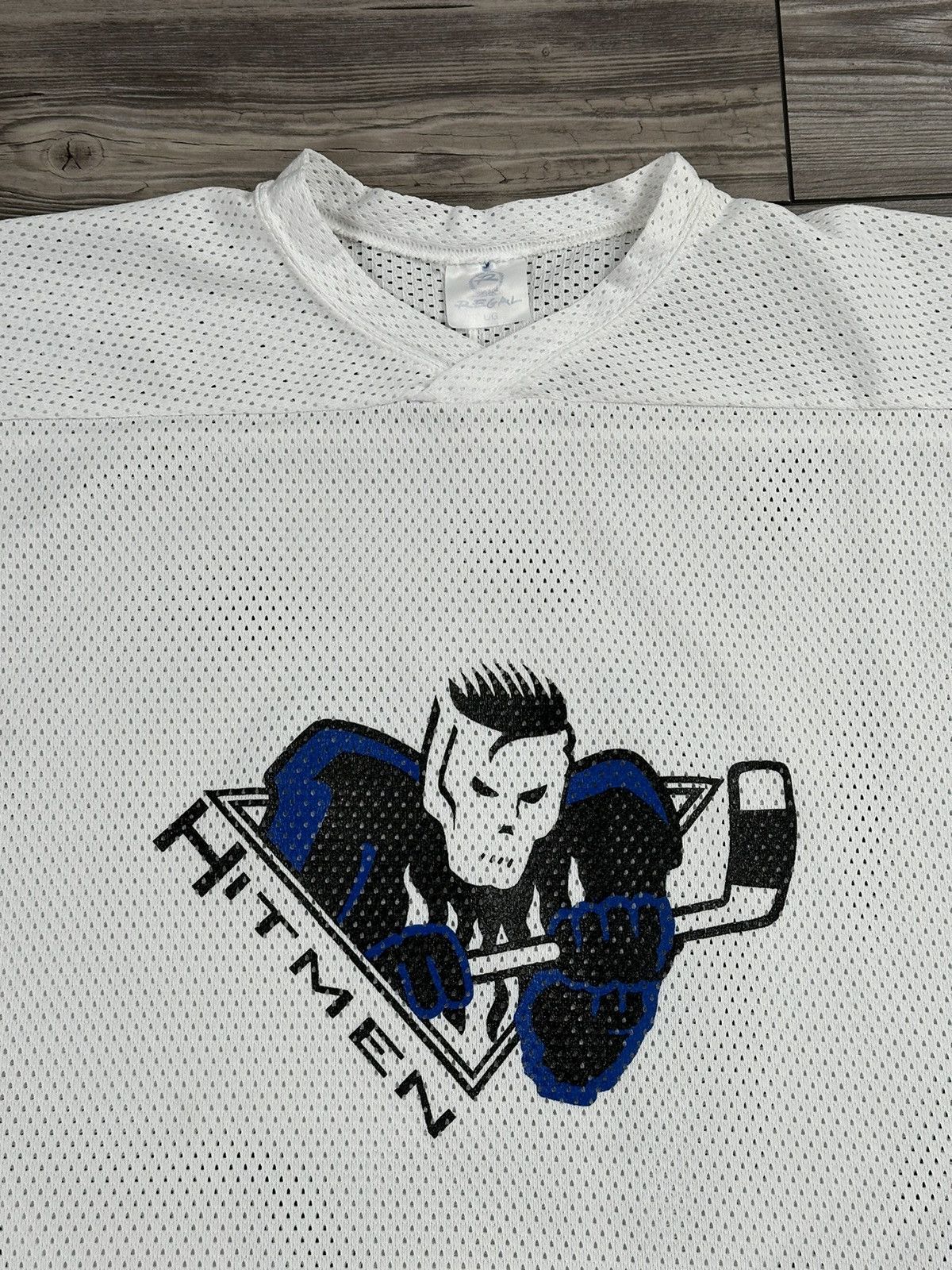 Vintage Vintage 90’s Hitmen Hockey Jersey Size US L / EU 52-54 / 3 - 3 Thumbnail