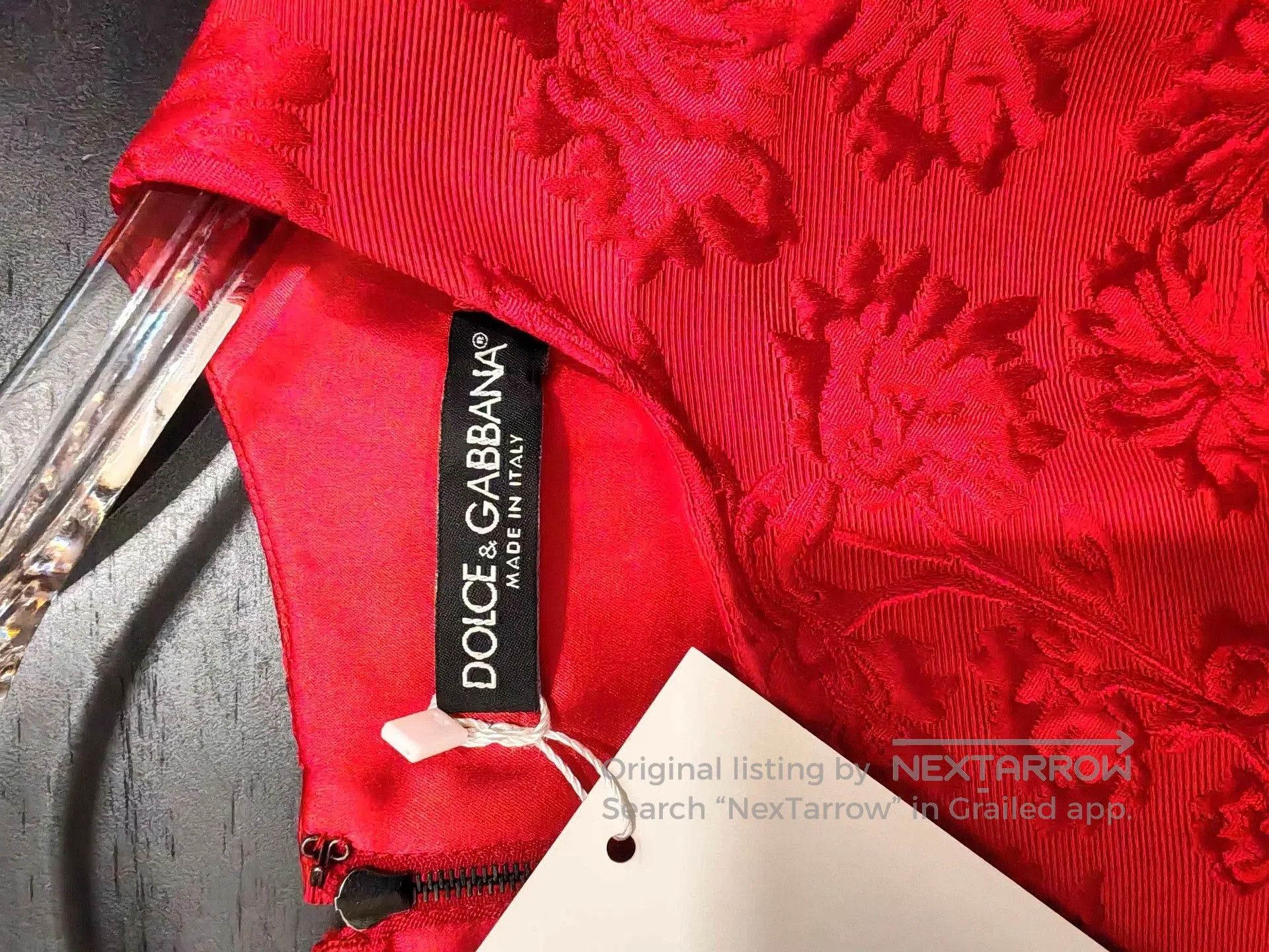 Dolce & Gabbana Dolce&Gabbana Red Embroidered Dress. Size S / US 4 / IT 40 - 5 Thumbnail