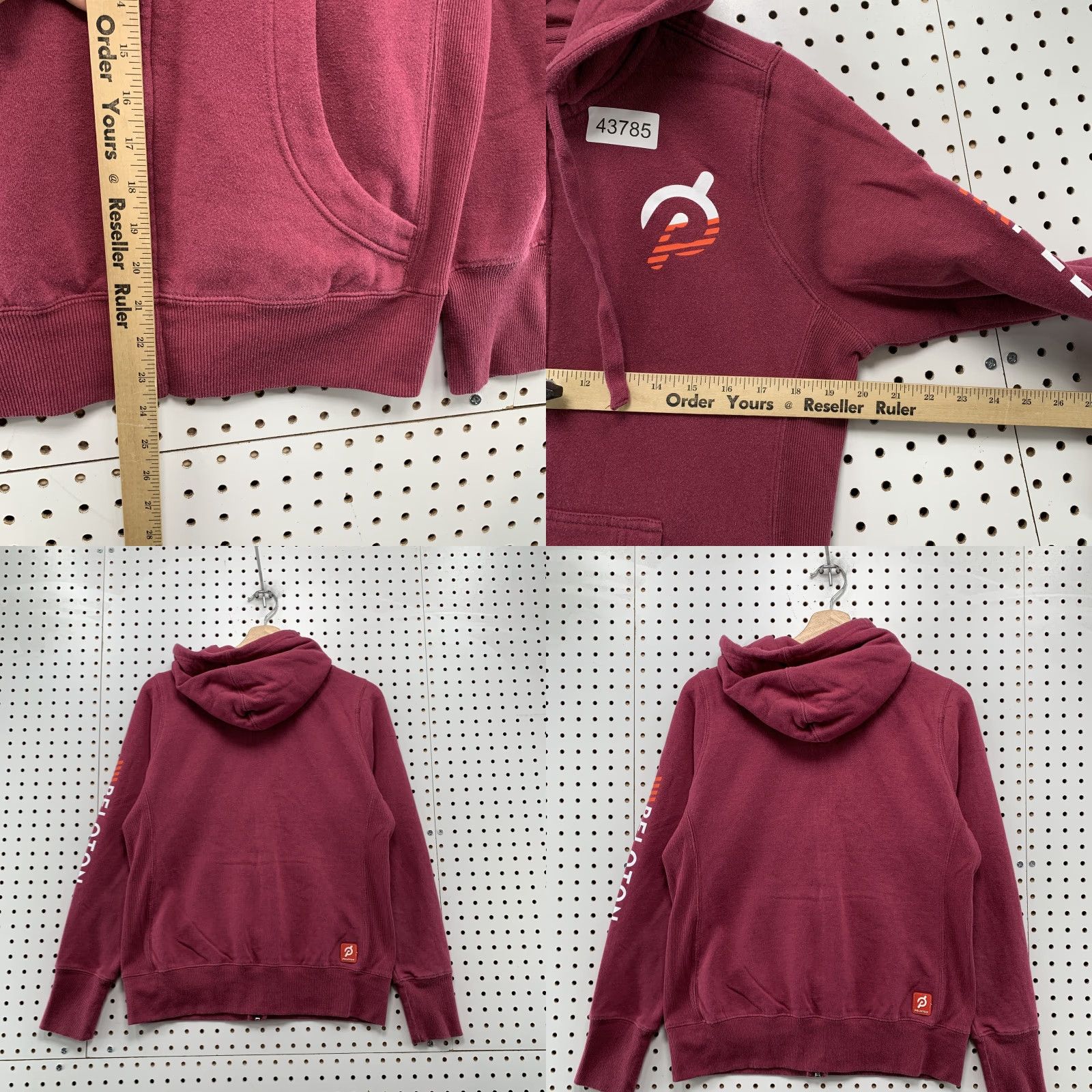 Pinko Peloton Hoodie Sweatshirt Womens Medium Pink Hooded Full Zip Fleece Size M / US 6-8 / IT 42-44 - 8 Thumbnail