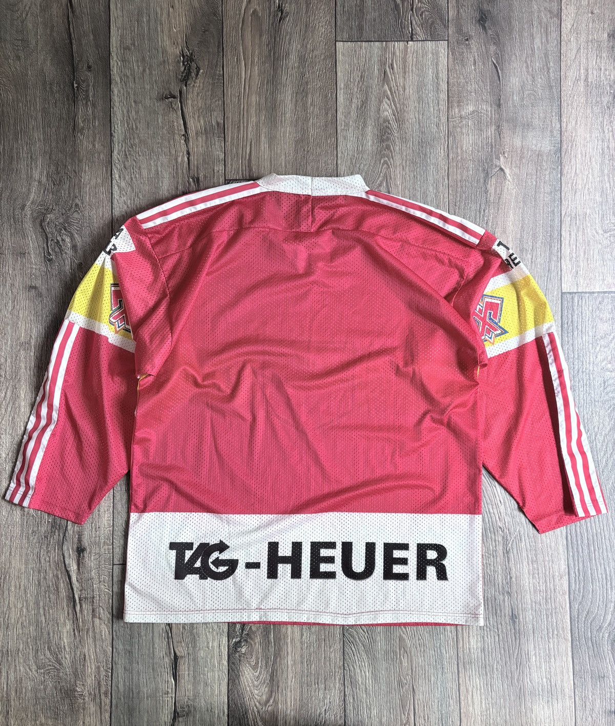 NHL Vintage 1990s Adidas EHC Biel-Bienne Ice Hockey Jersey Shirt Size US XL / EU 56 / 4 - 8 Thumbnail