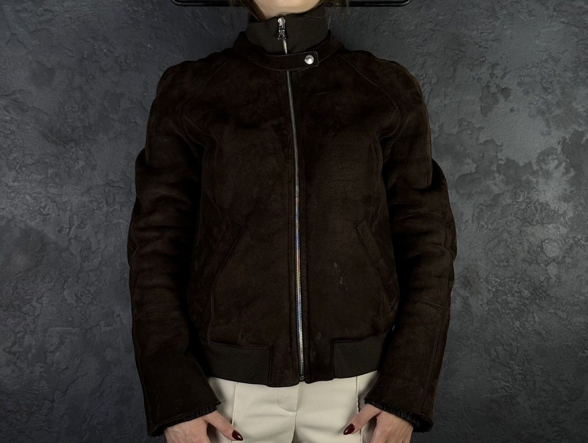 Prada 2000s Prada Brown Shearling Leather Jacket Women's Size L / US 10 / IT 46 - 2 Thumbnail