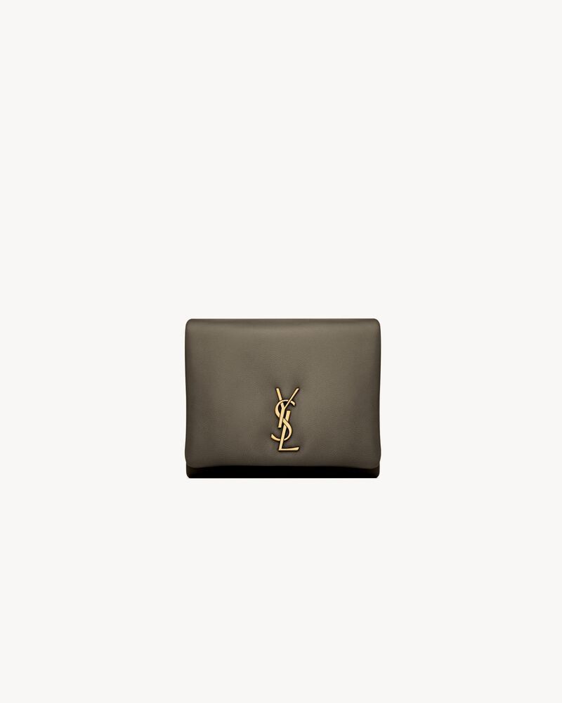 Saint Laurent Paris o1b1hav111125 Size: OS / Calypso Compact Wallet in Lambskin Size ONE SIZE - 1 Thumbnail