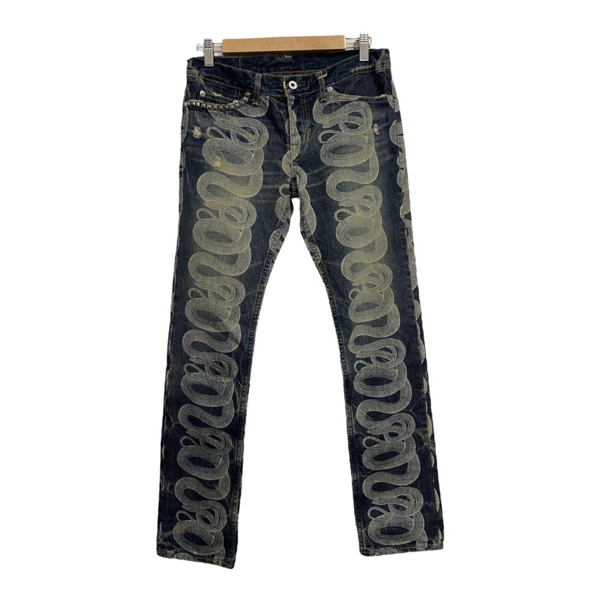 Hysteric glamour studded snake denim