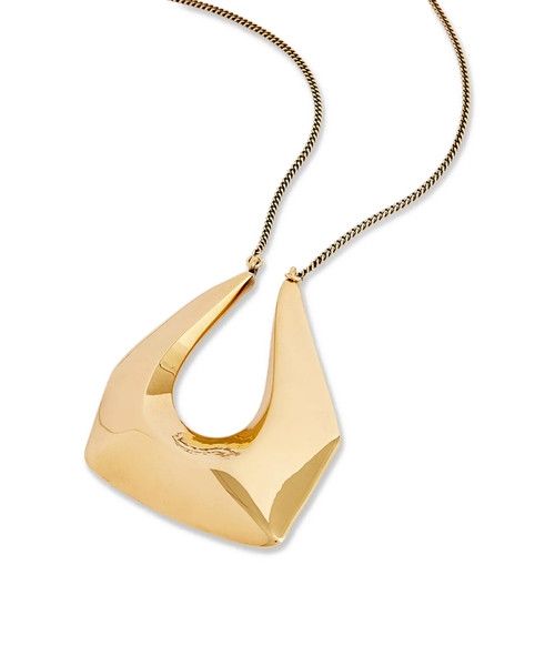 Alexander McQueen o1loc1c0625 Size:OS/ Modernist Necklace in Golden Size ONE SIZE - 2 Thumbnail