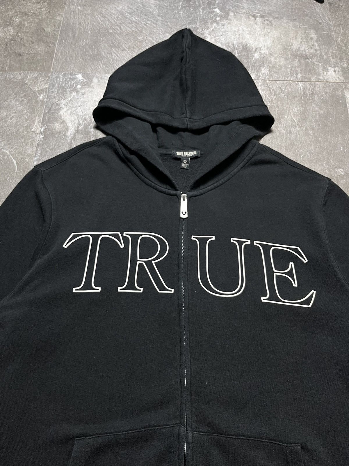 True Religion True Religion Zip Up Hoodie Onyx Vintage Y2K Streetwear Size US XL / EU 56 / 4 - 2 Thumbnail