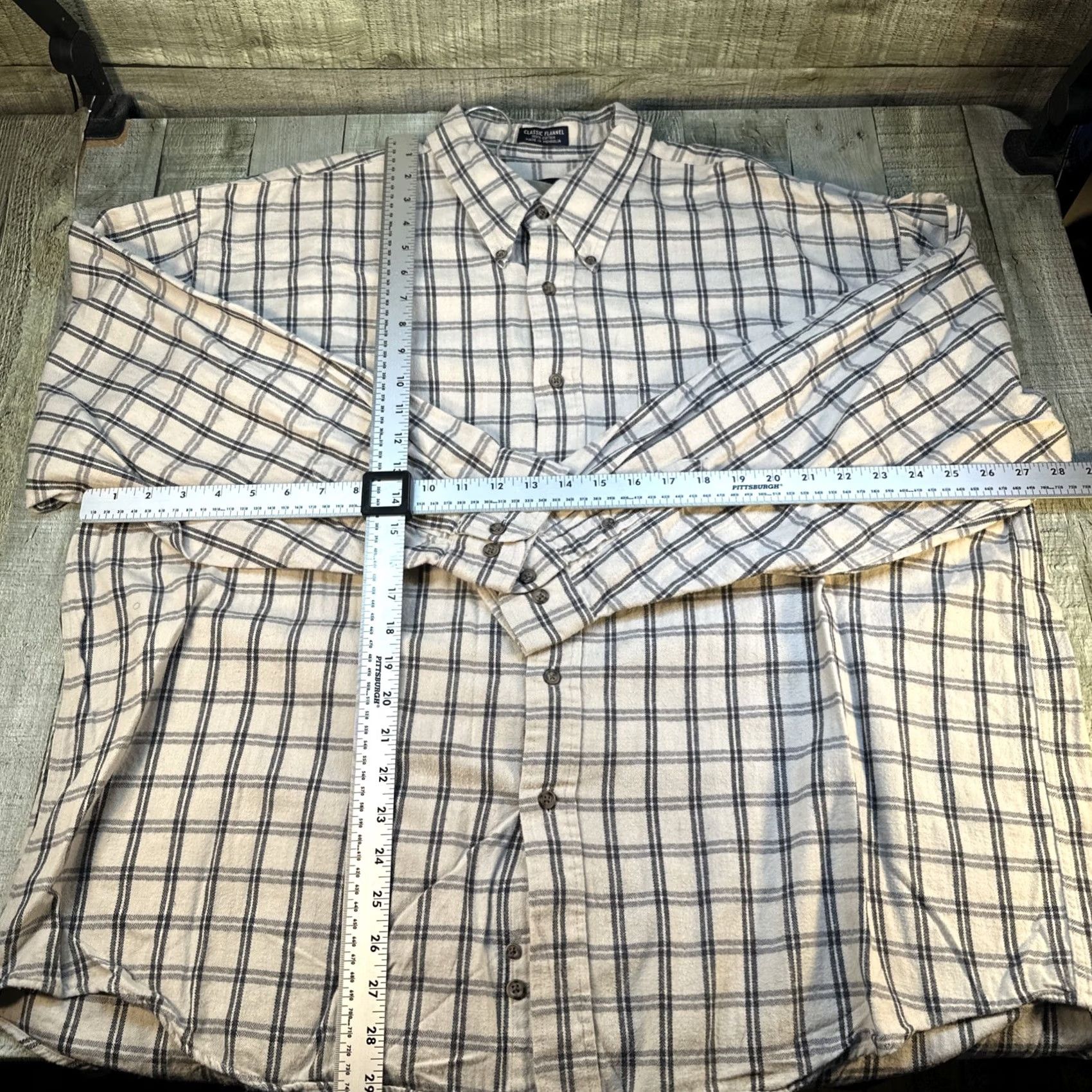 Van Heusen Van Heusen Shirt Mens XXL Plaid Button-Down Cotton Flannel Casual Cotton Size US XXL / EU 58 / 5 - 3 Thumbnail