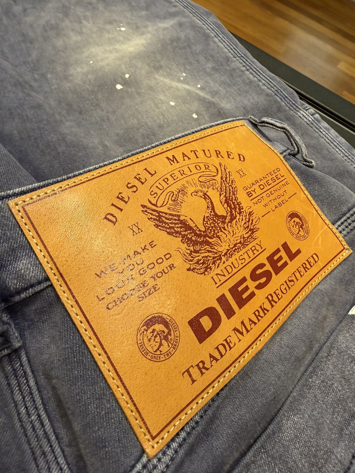 Diesel Diesel D-Franky Wide Leg Paint Splatter Work Pants Size US 32 / EU 48 - 3 Thumbnail
