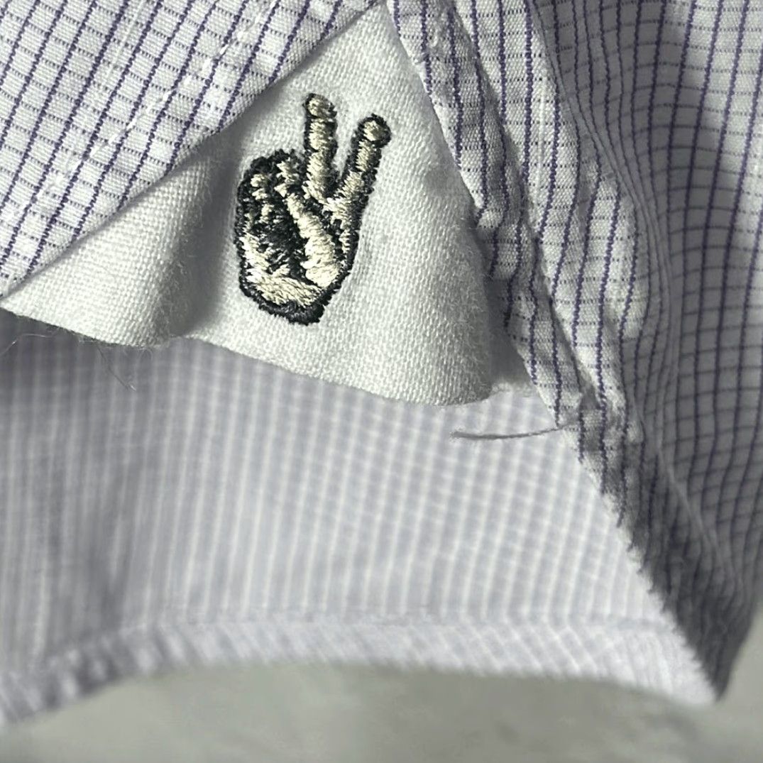 John Varvatos John Varvatos USA Slim Fit Purple Gingham Long Sleeve size 17 1/2 34/35 Button D Size US XXL / EU 58 / 5 - 3 Thumbnail