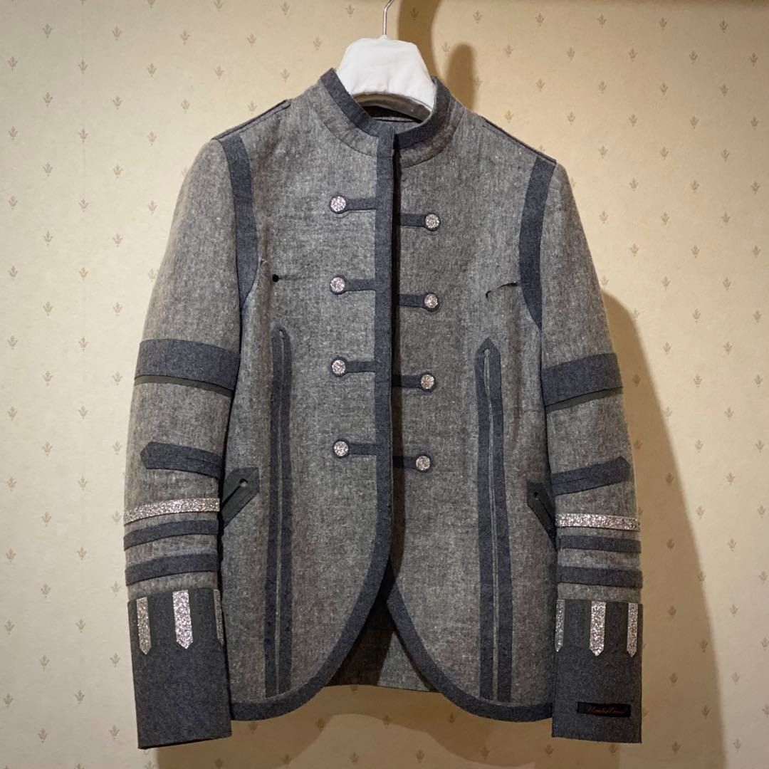 Undercover UNDERCOVER Napoleon Jacket Back Skull Print Gray Size M Size US M / EU 48-50 / 2 - 2 Thumbnail