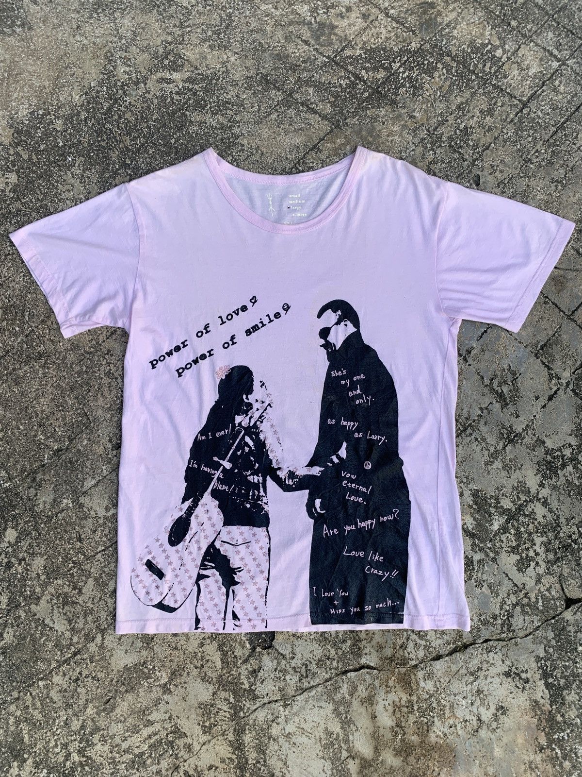 If Six Was Nine × Japanese Brand × Le Grande Bleu (L.G.B.) Shu USA Soft Pink Big Couple Graphic Top Size L / US 10 / IT 46 - 1 Thumbnail