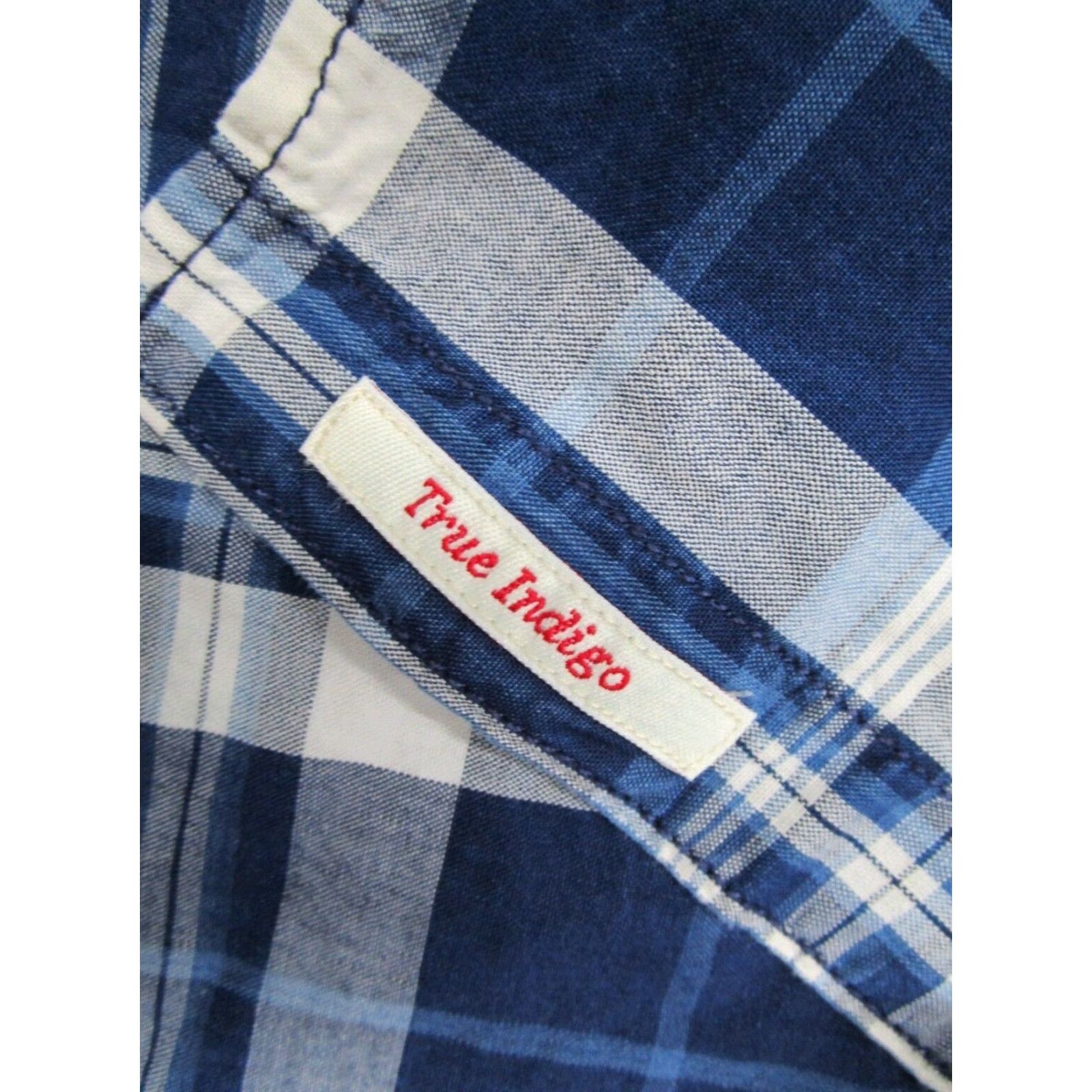Lucky Brand VINTAGE Not Applicable Lucky Brand Men’s Blue Plaid Cotton Button-Up Shirt XL Casual Western Denim Size US XL / EU 56 / 4 - 4 Thumbnail