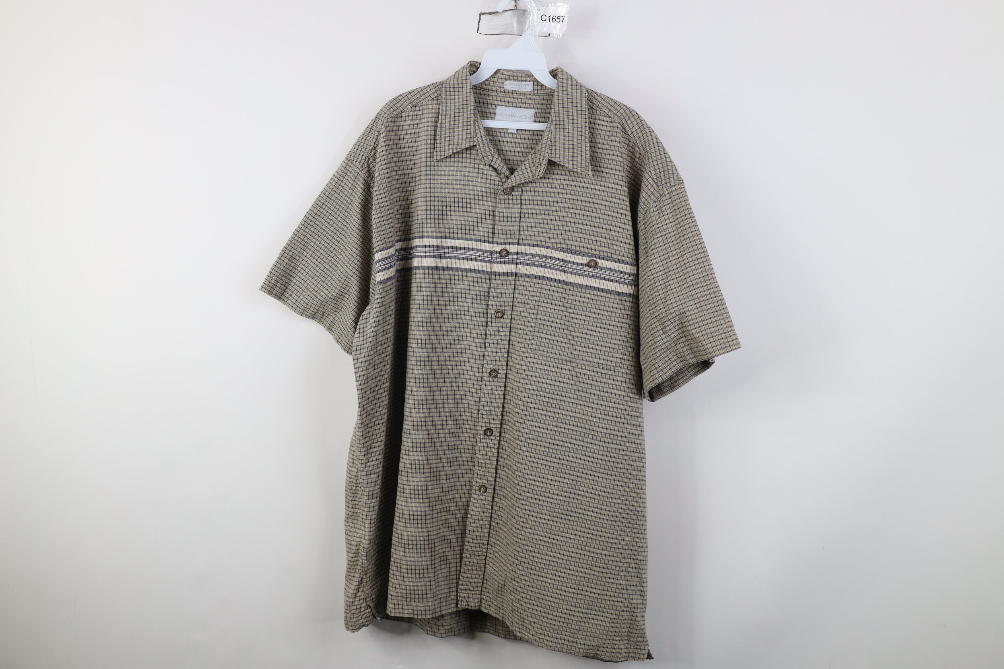 Vintage Vintage 90s Streetwear Striped Short Sleeve Button Shirt Size US XL / EU 56 / 4 - 1 Thumbnail