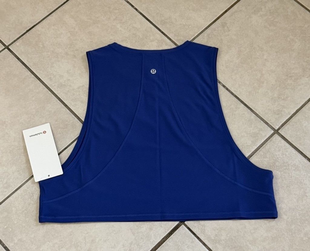 Lululemon LULULEMON MUSCLE LOVE CROP TANK TOUGH BLUE PSYCHIC SIZE 10 Size L / US 10 / IT 46 - 2 Thumbnail