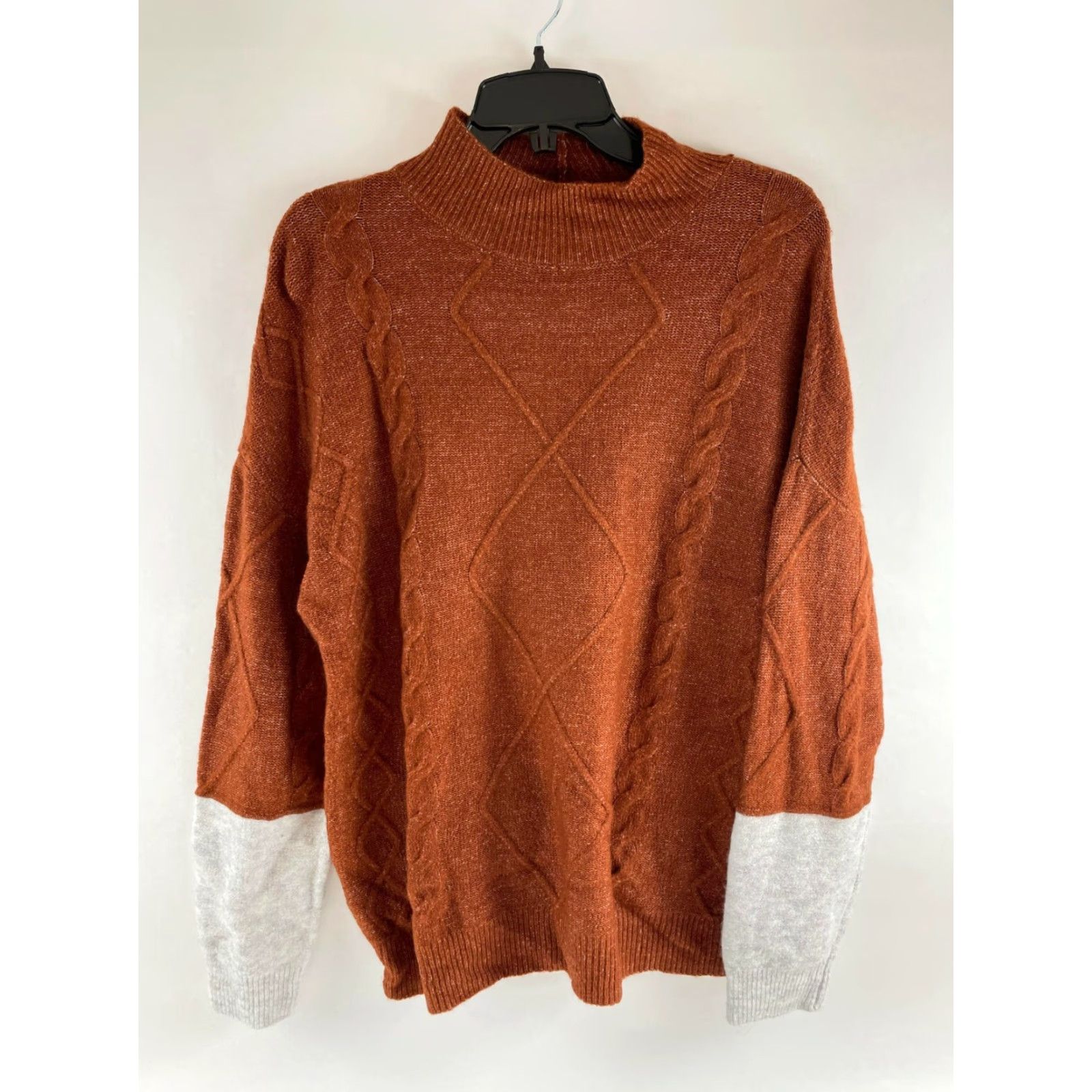 Rusty Como Vintage Sweater Womens Size S Rust Orange Brown Pullover Knit Mock Neck NWD Size S / US 4 / IT 40 - 2 Thumbnail