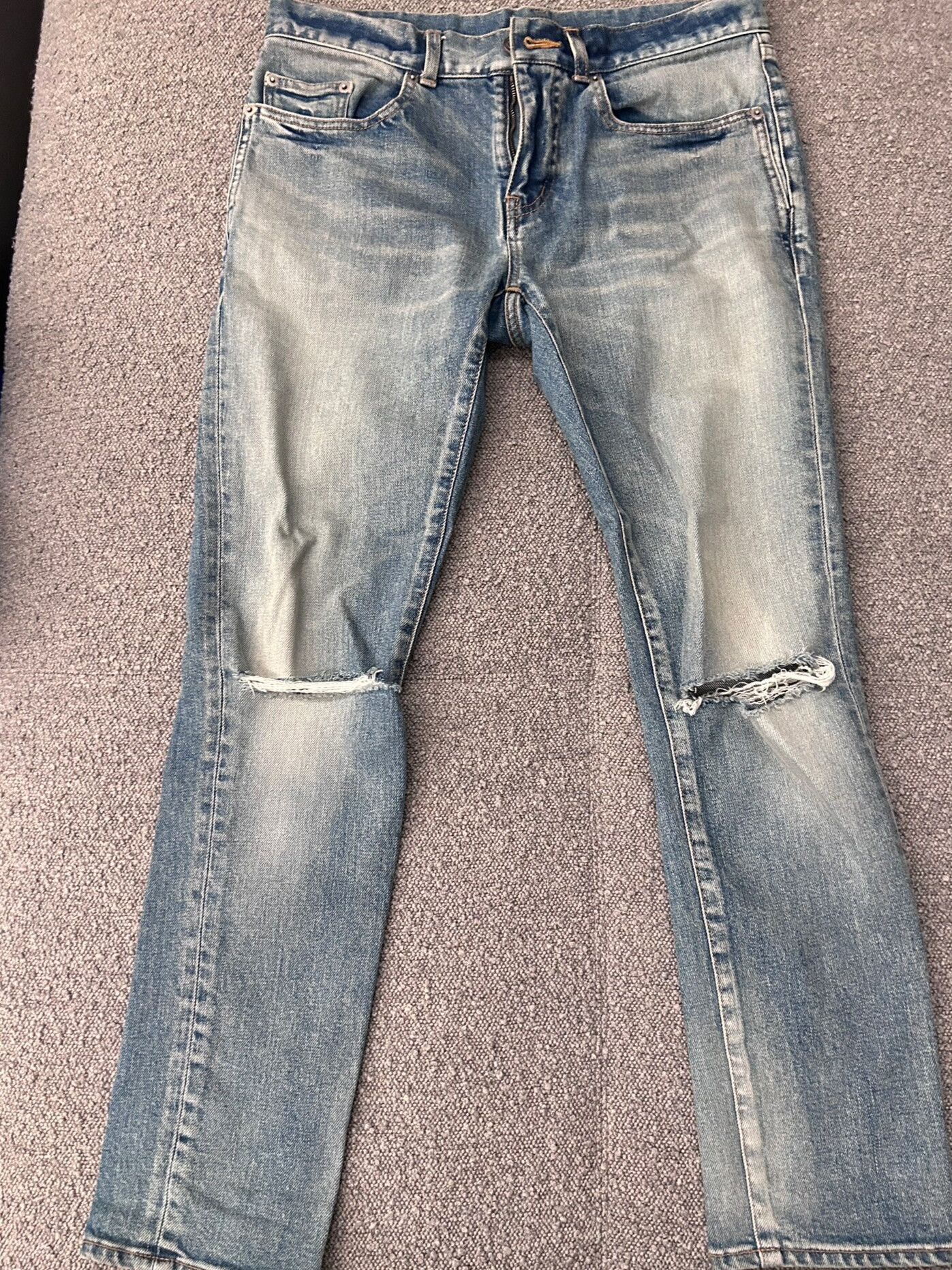 Saint Laurent Straight Leg Denim Pants