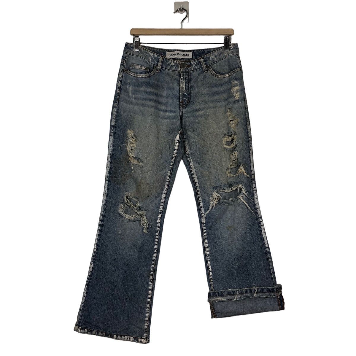 Japanese Brand VINTAGE DENIM JEANS DISTRESSED DESIGN JAMBANGEE ISSEYMIYAKE Size US 30 / EU 46 - 13 Thumbnail