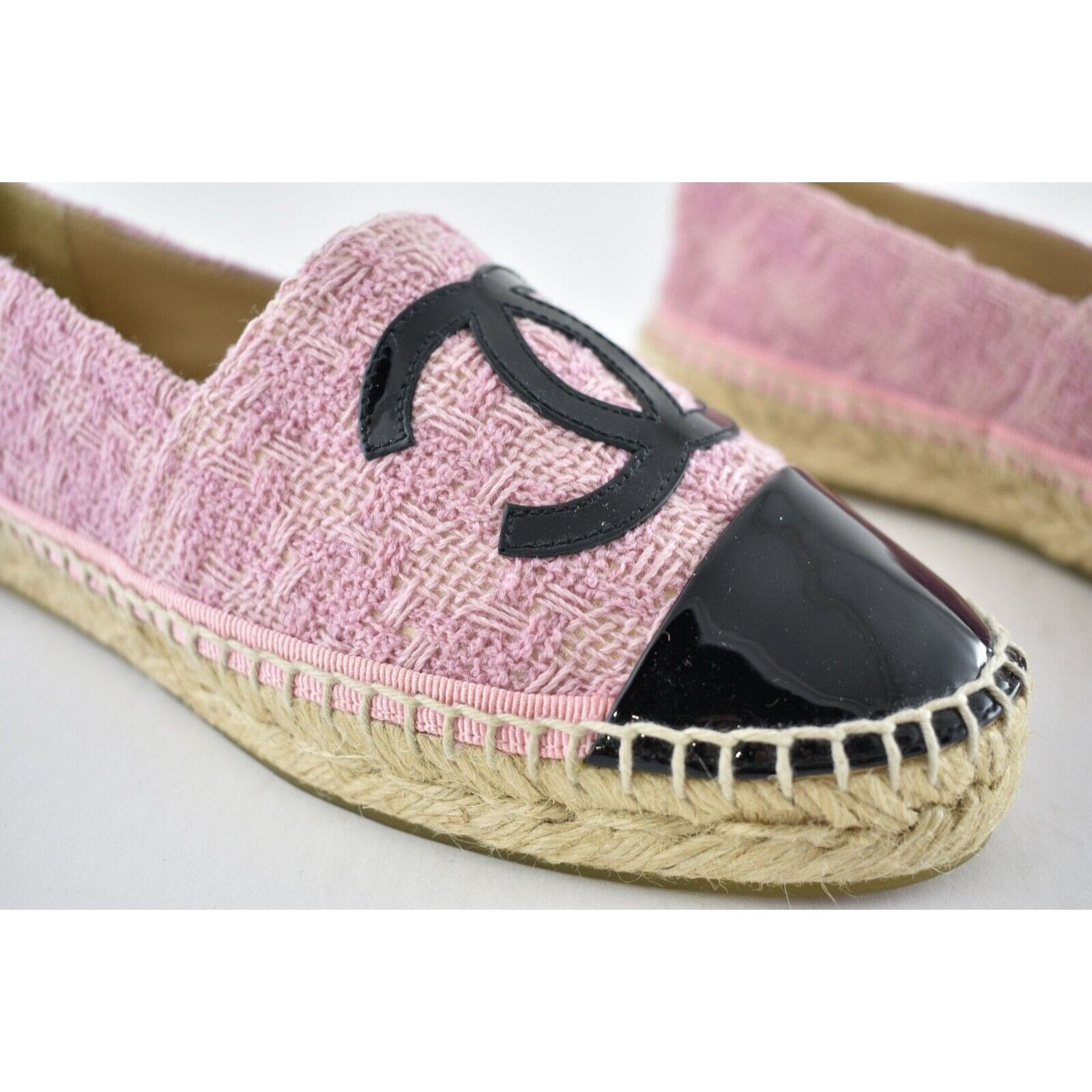 Chanel 19B Tweed C Logo Classic Double Sole Espadrille Flat 35 Size US 5 / IT 35 - 5 Thumbnail