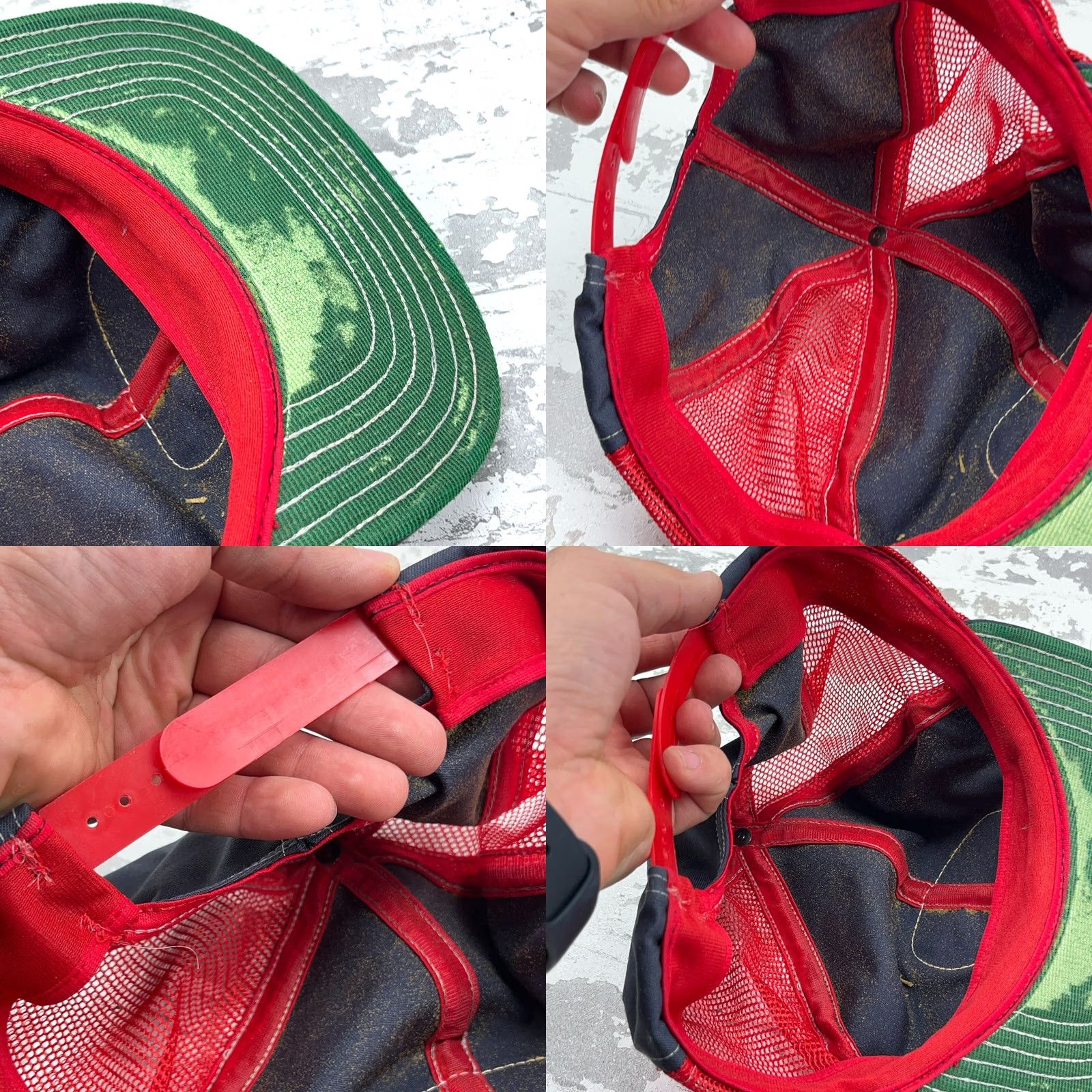 Vintage VINTAGE Coal Mining Trucker Hat Cap Red Blue Made In USA 80s 90s SAB Pinwheel Size ONE SIZE - 8 Thumbnail