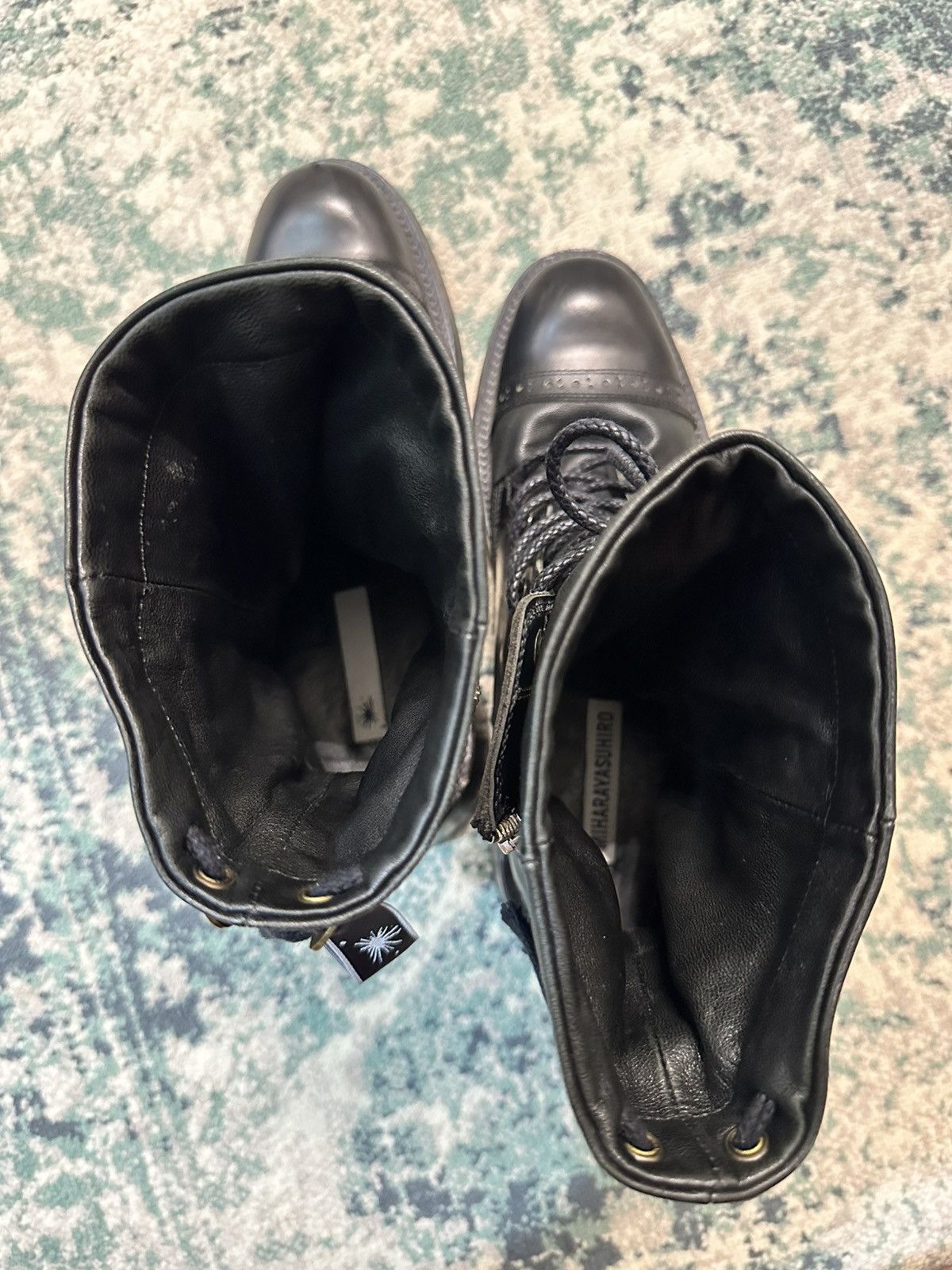 Maison MIHARA YASUHIRO Miharayasuhiro Double Layer Leather Combat Boots Size US 6 / EU 39 - 20 Thumbnail