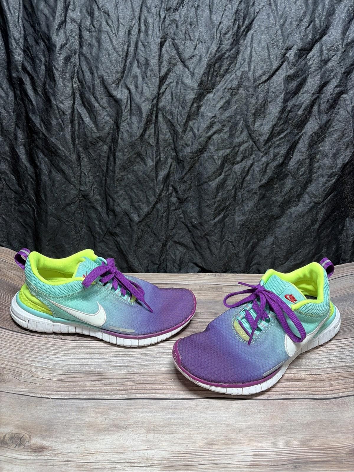 Nike Women’s Nike Free ID 689841 991 • Sz8 (Purple,teal & Yellow) Size US 8 / IT 38 - 1 Thumbnail