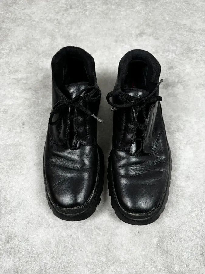 Prada FW2000 Prada Black Vibram Leather Boots Size US 10.5 / EU 43-44 - 2 Thumbnail
