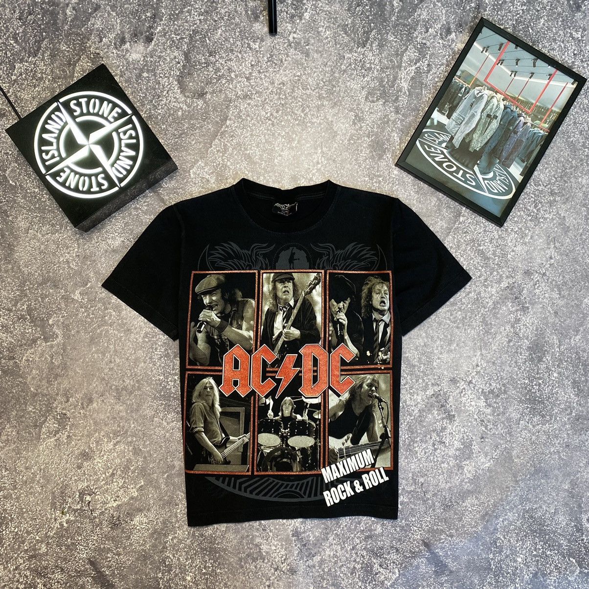 Band Tees Vintage AC/DC Maximum Rock & Roll Big Logo rock band tee Size US S / EU 44-46 / 1 - 2 Thumbnail