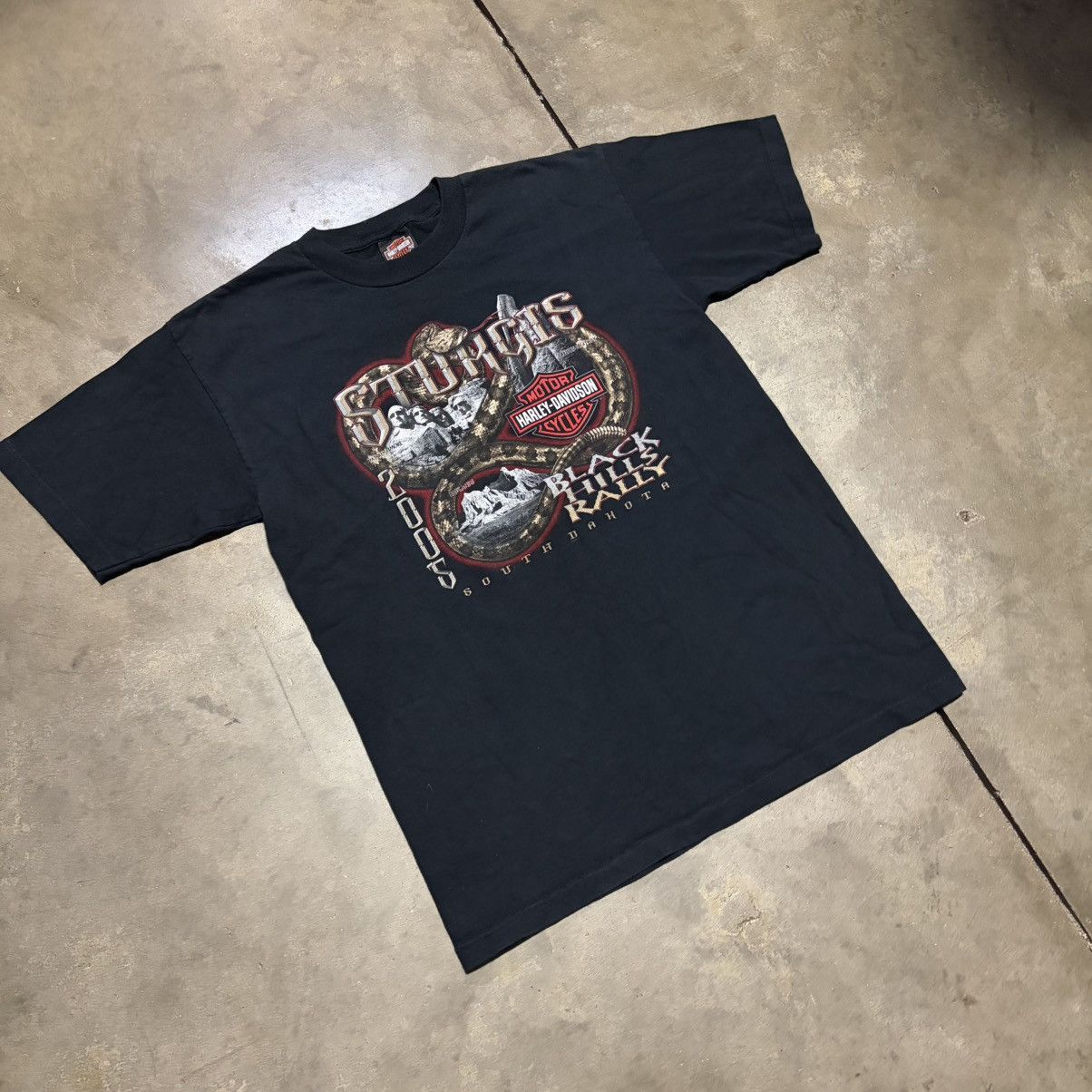 Harley Davidson Vintage Harley Davidson T shirt Black Hills Sturgis Snake Size US L / EU 52-54 / 3 - 2 Thumbnail