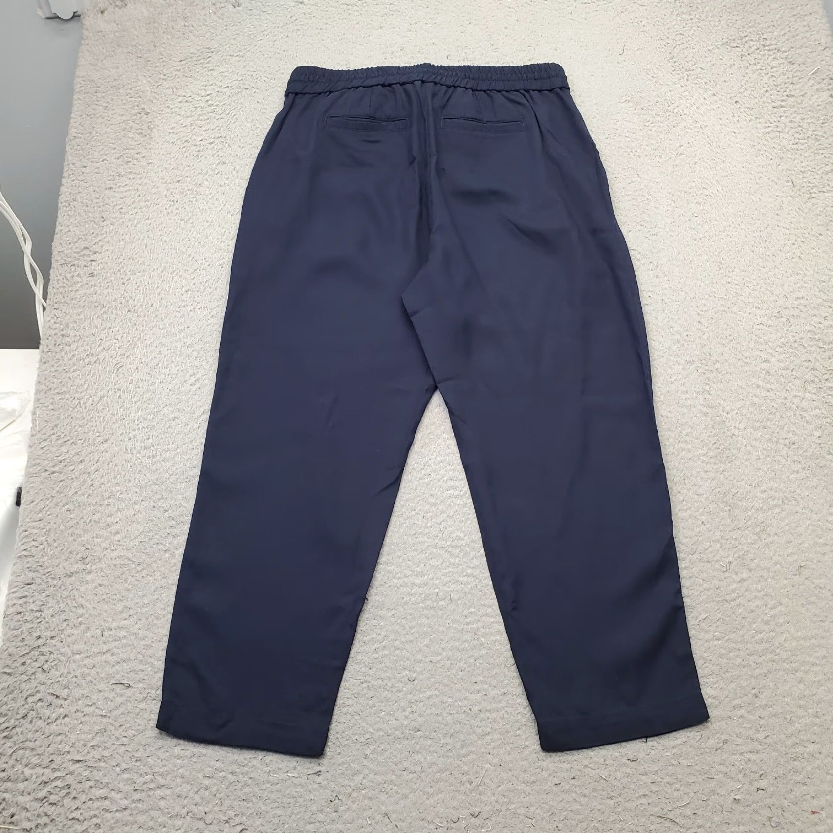 Talbots Talbots Ankle Pants Women 8P Navy Stretch Elastic Waistband Pull On Casual Slim Pockets 8 Petite Womens Size 8P Navy Size 30" / US 8 / IT 44 - 2 Thumbnail
