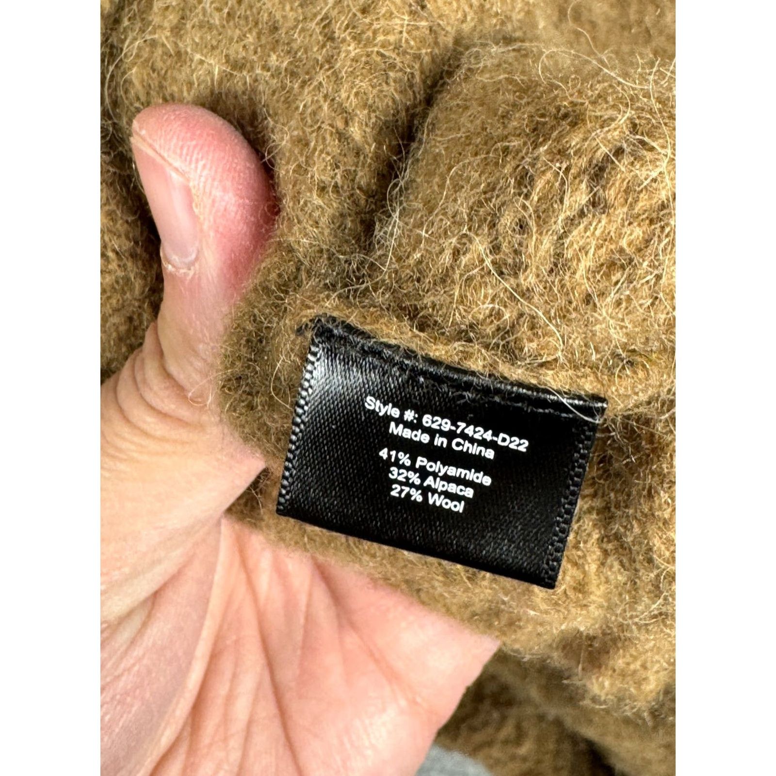 Vintage Jenni Kayne Cardigan Sweater Women's Small Brown Alpaca Wool Blend Vintage? No Size S / US 4 / IT 40 - 7 Thumbnail